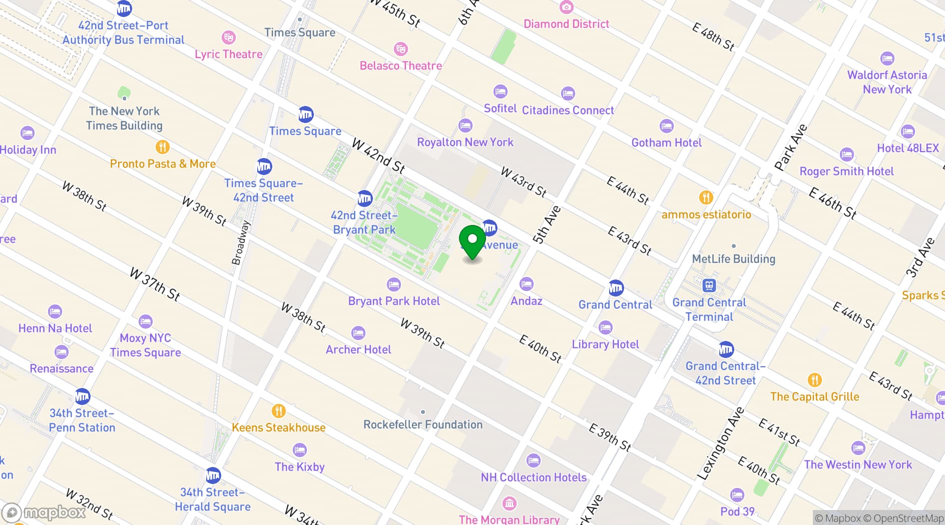 Map showing Celeste Bartos Forum