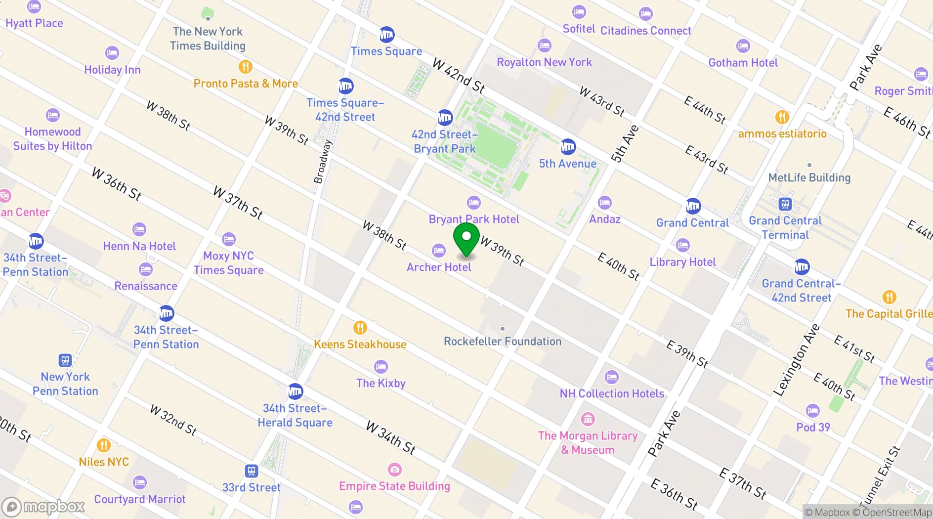 Map showing Daintree Rooftop & Lounge