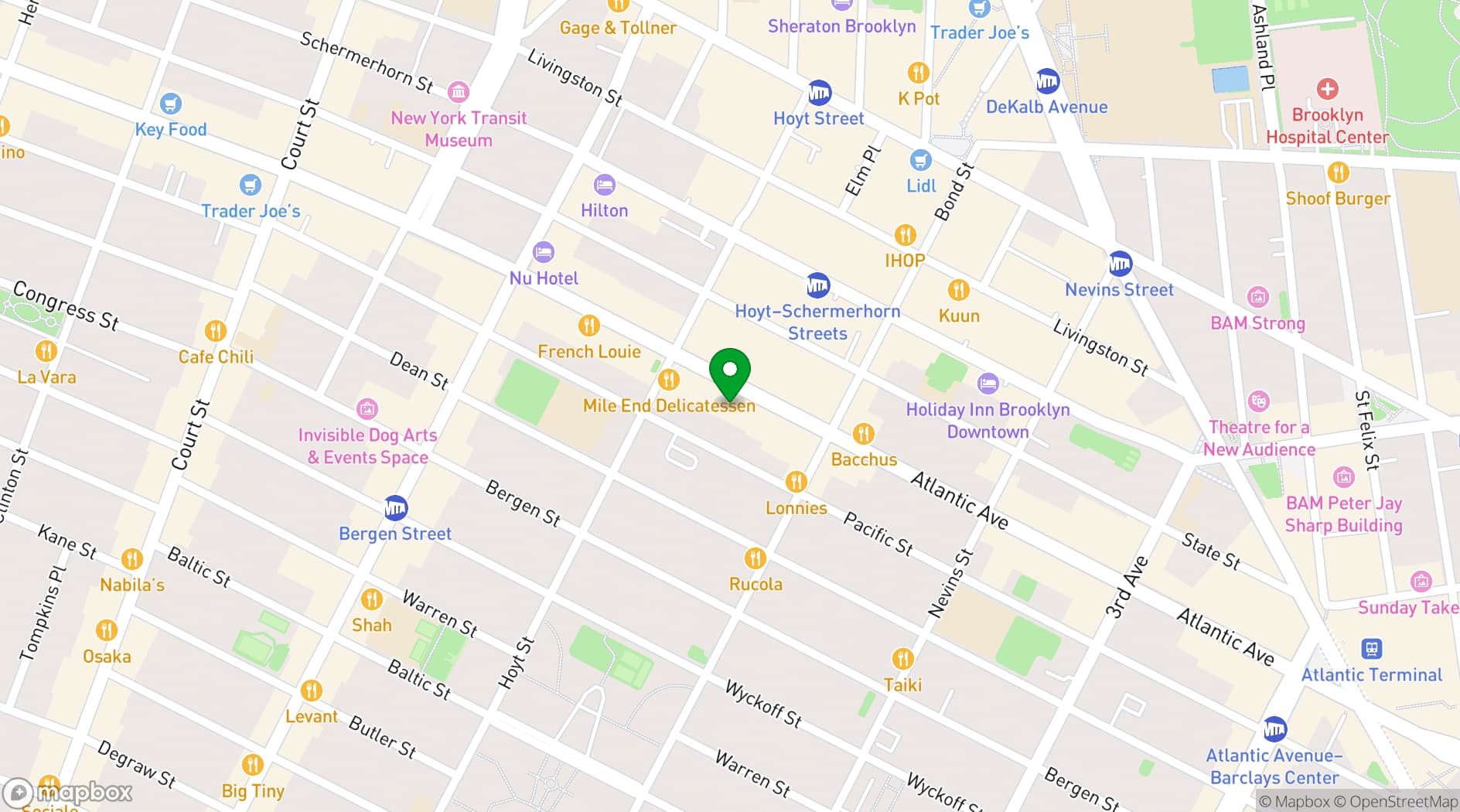 Map showing Deity NYC