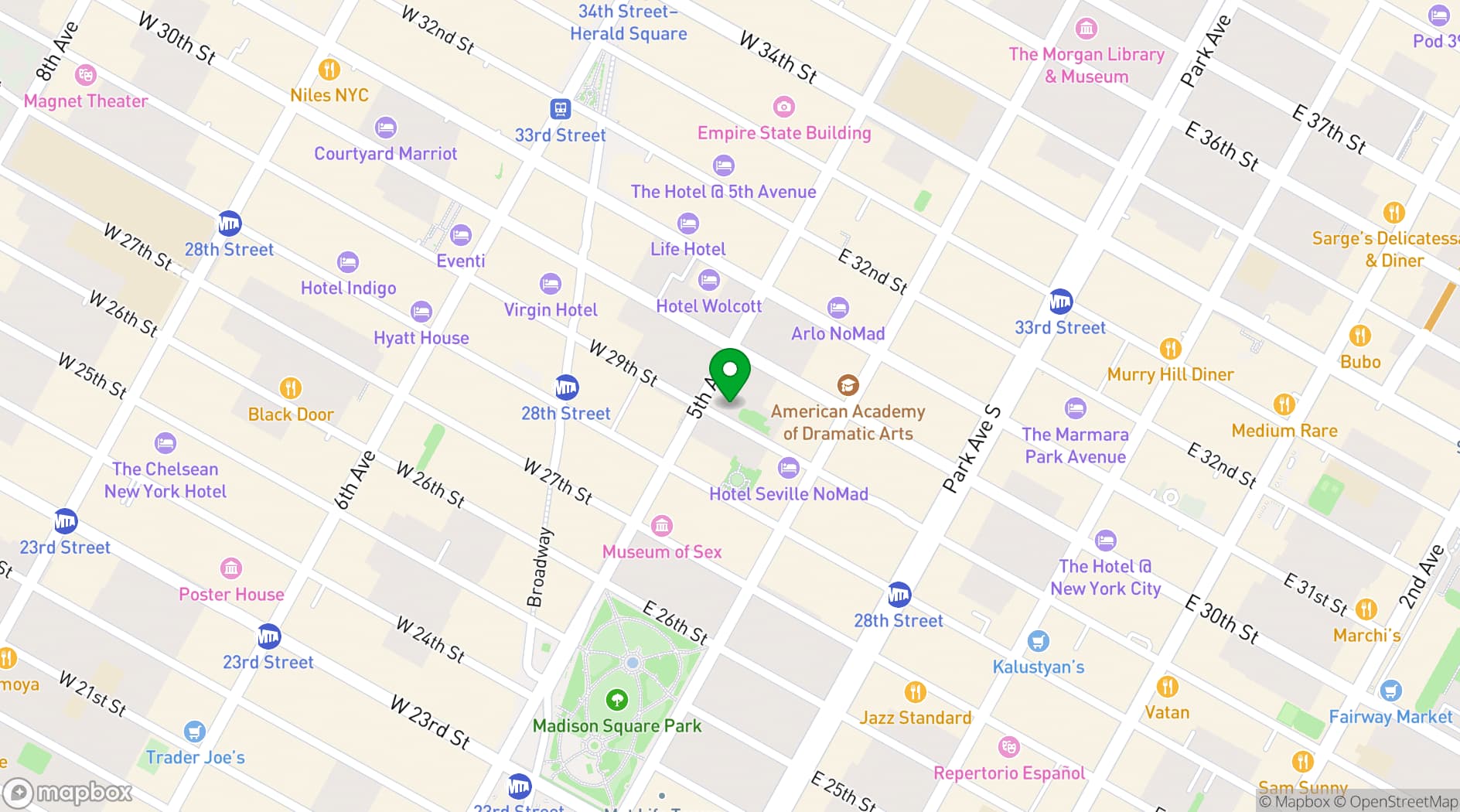 Map showing Midtown Loft & Terrace
