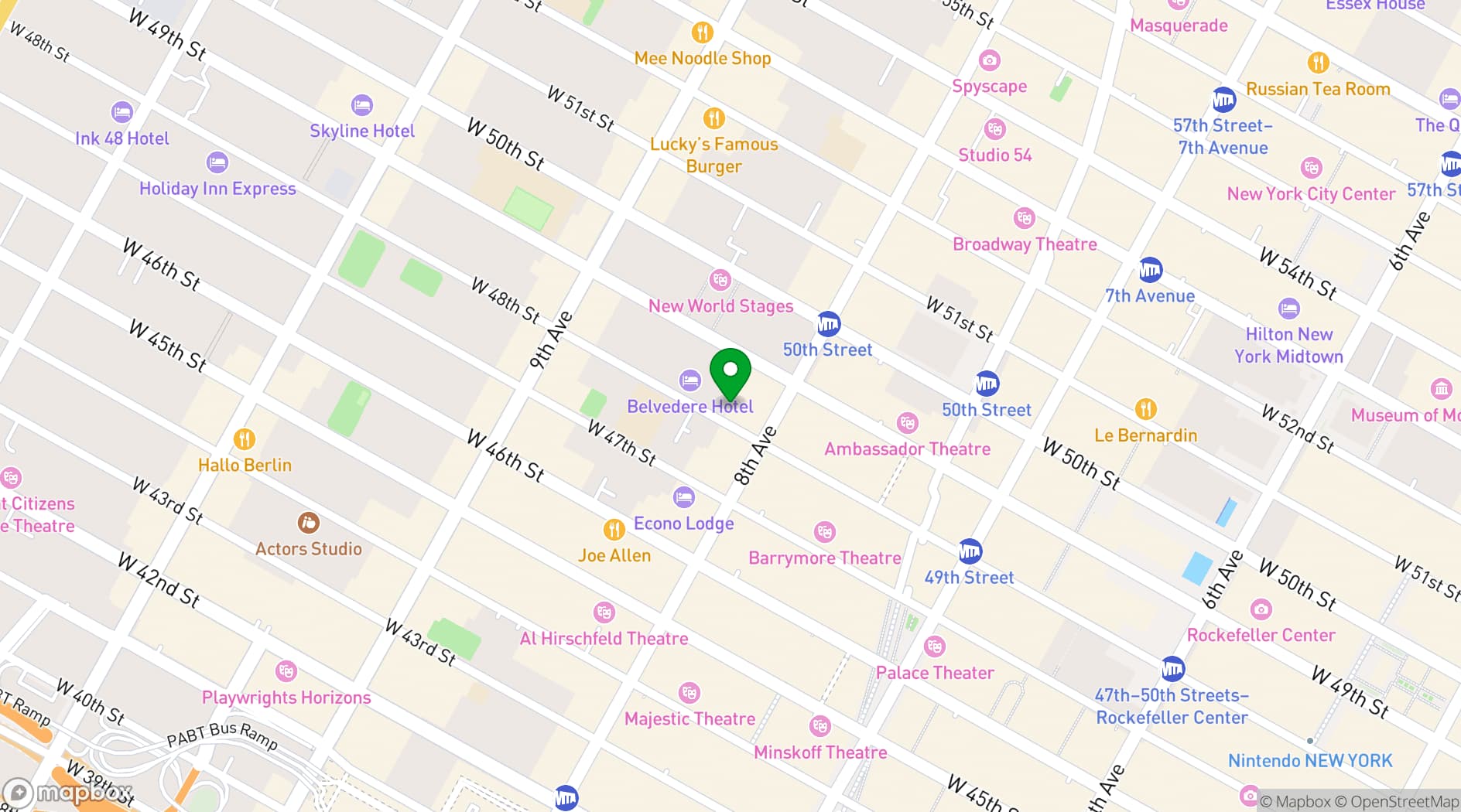 Map showing CIVILIAN Hotel