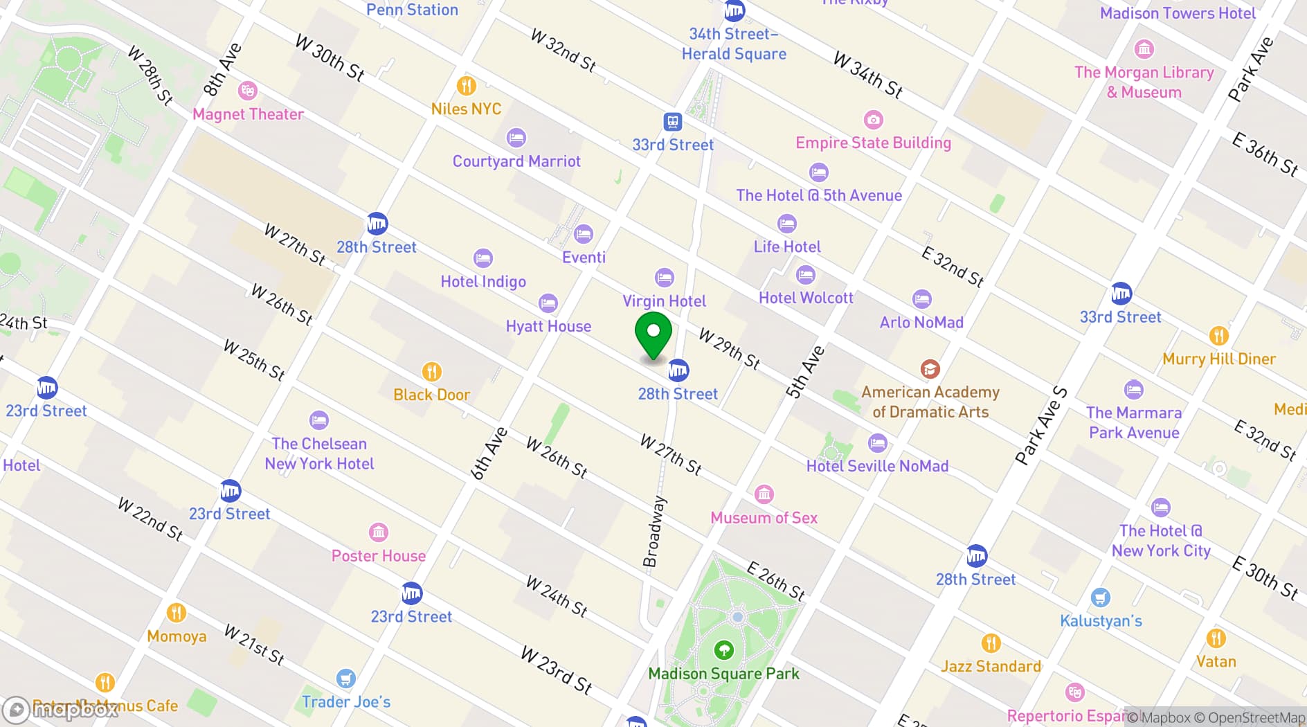 Map showing The Bazaar by José Andrés