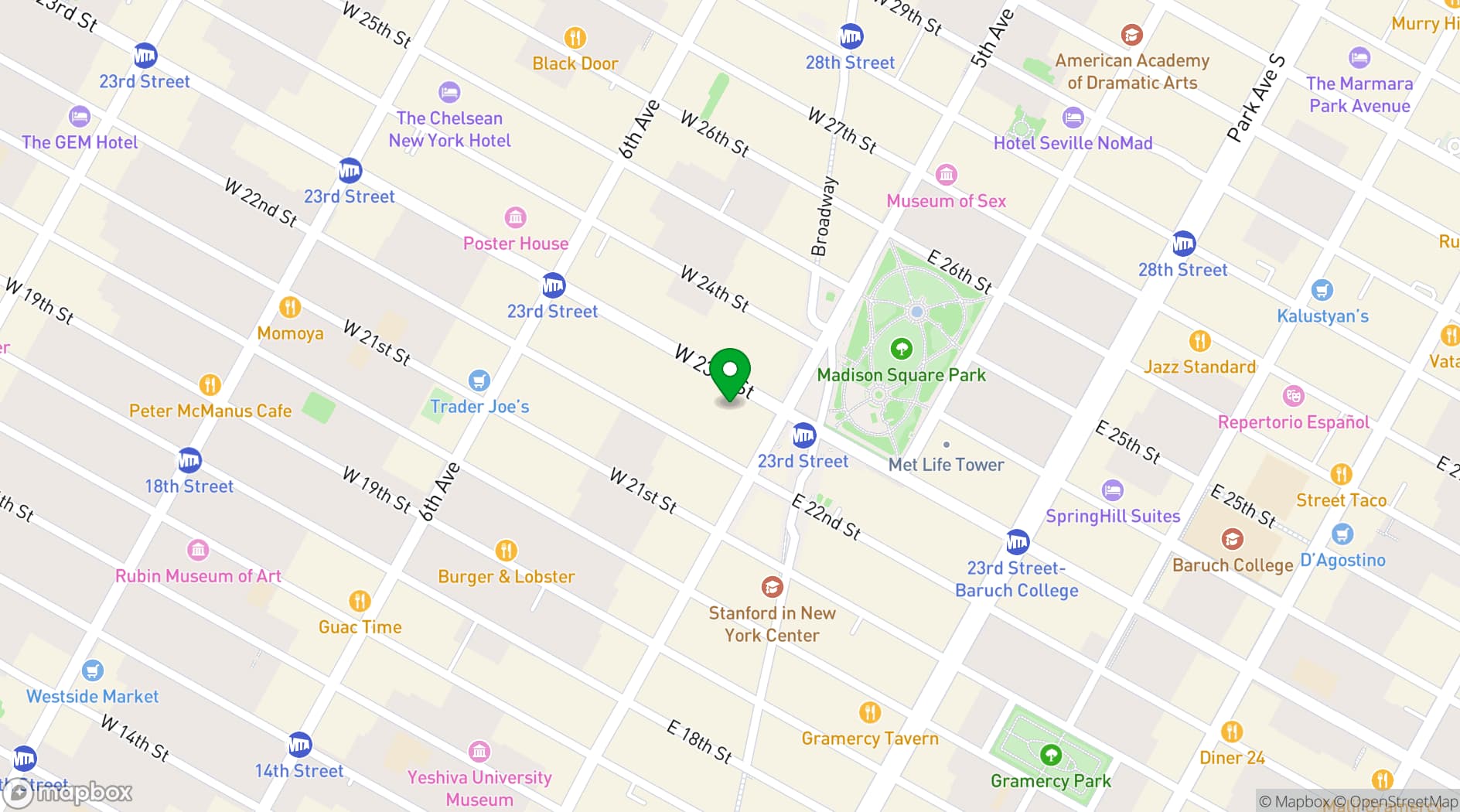 Map showing 14 West