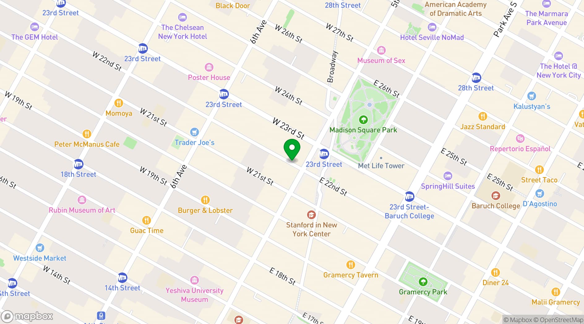 Map showing Loft on 5th