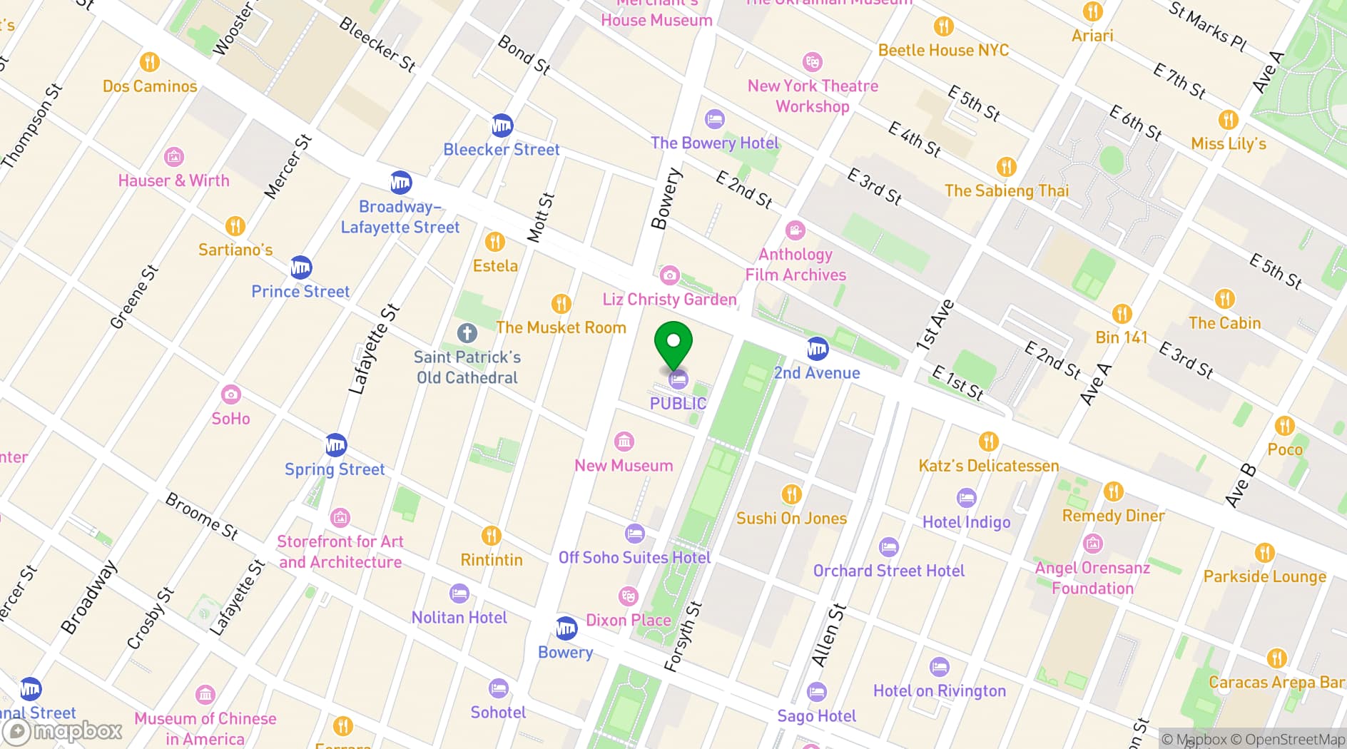 Map showing PUBLIC