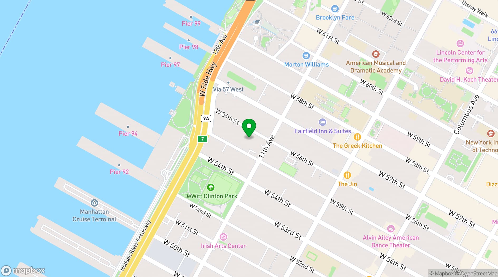 Map showing Terminal 5