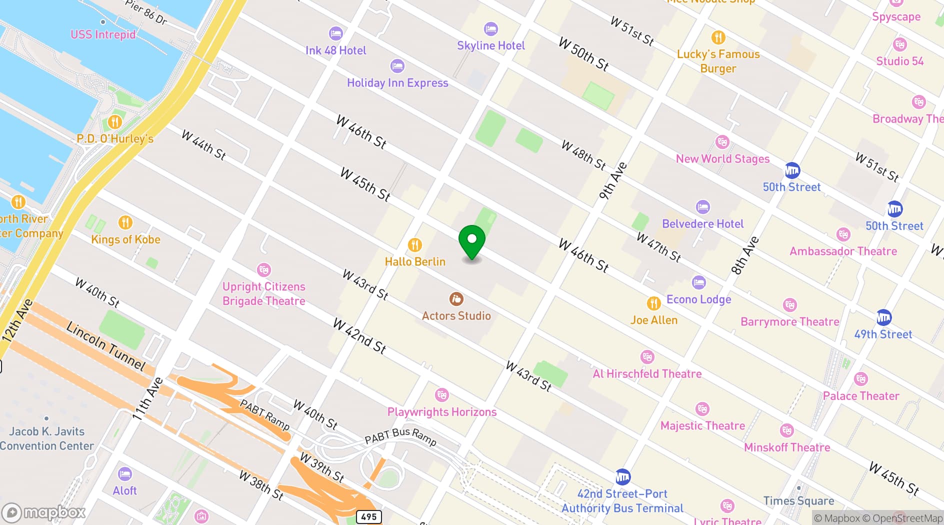 Map showing Penthouse 45