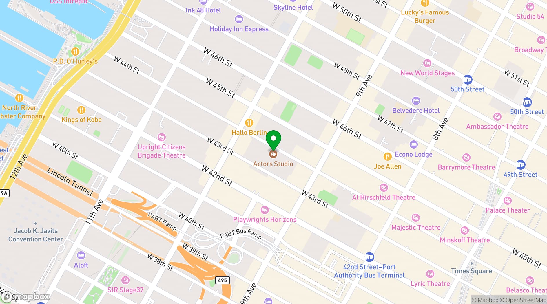 Map showing Convene