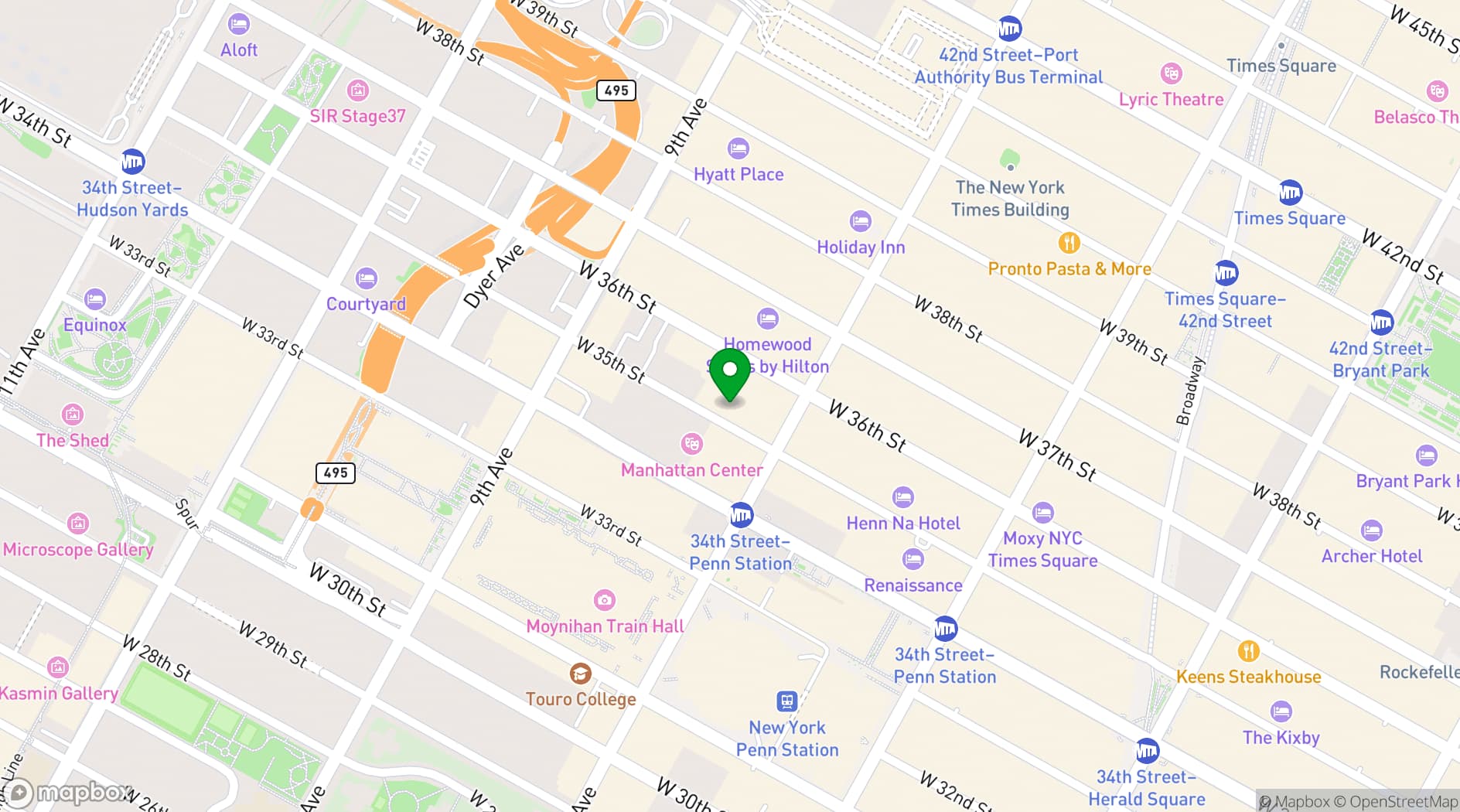 Map showing OASIS by Workville