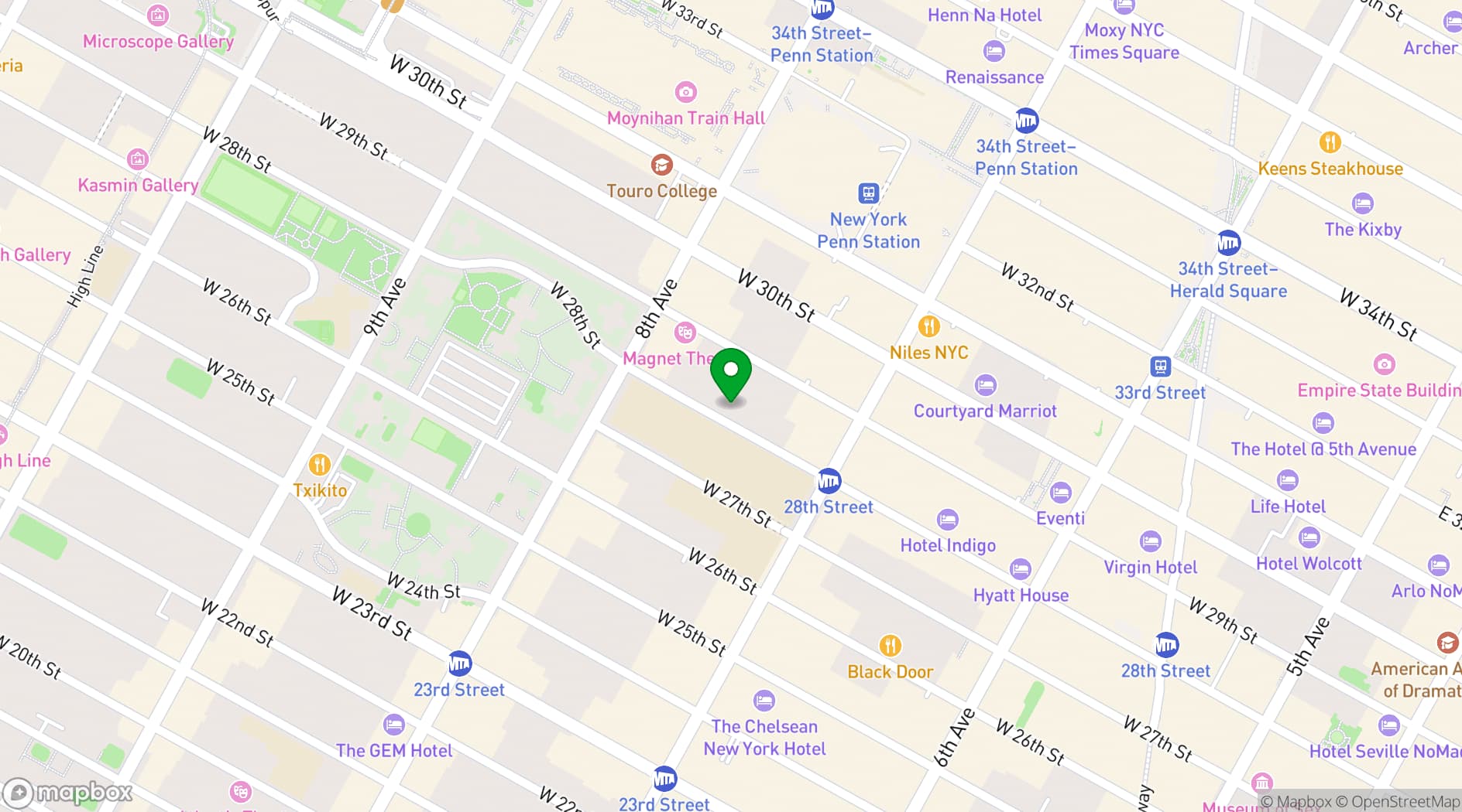 Map showing Rumi Event Space