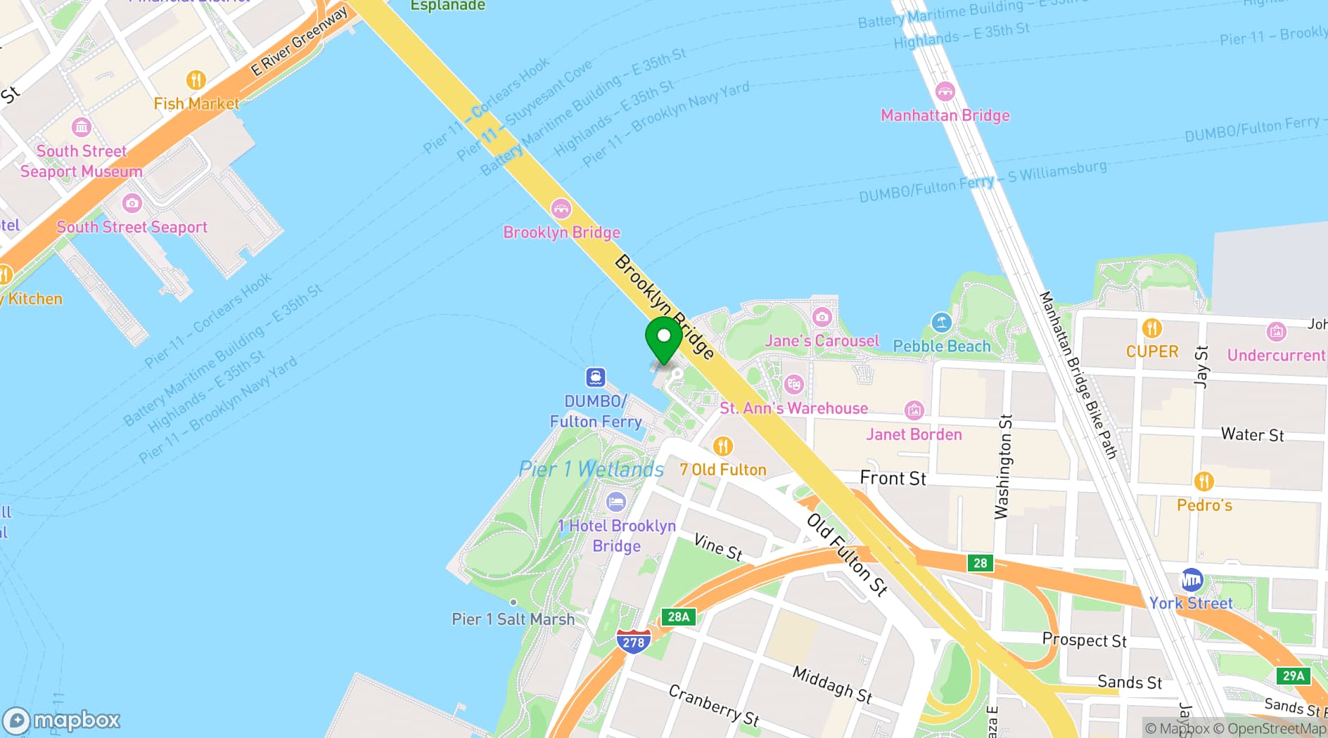 Map showing The River Cafe