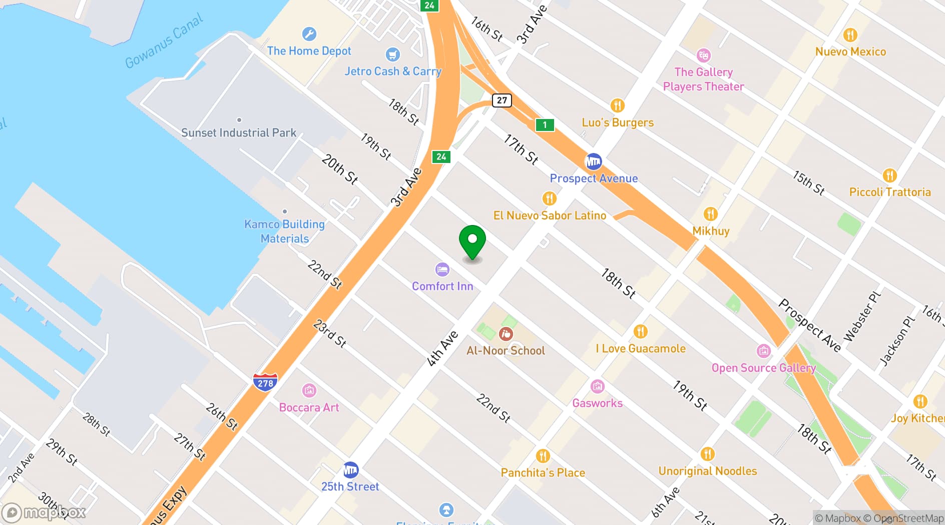 Map showing Dance Fever Studios