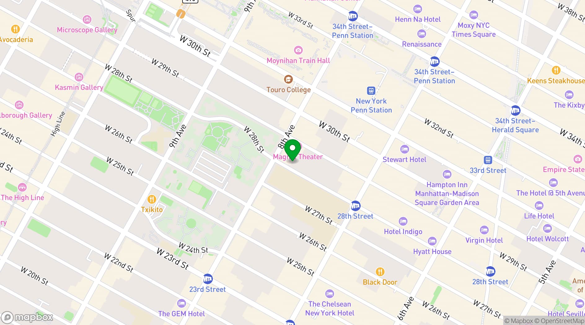 Map showing ILA Penthouse