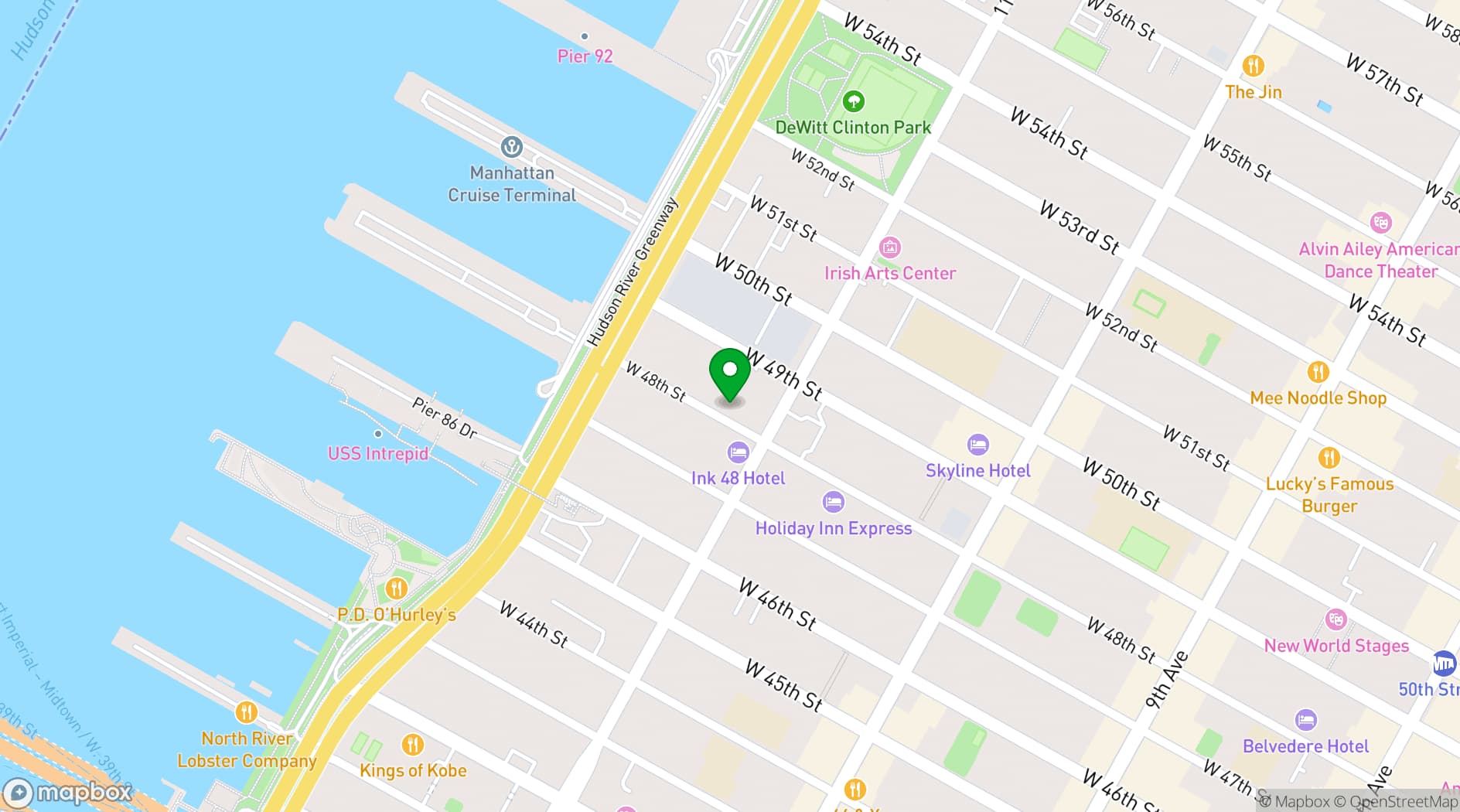 Map showing HK Hall