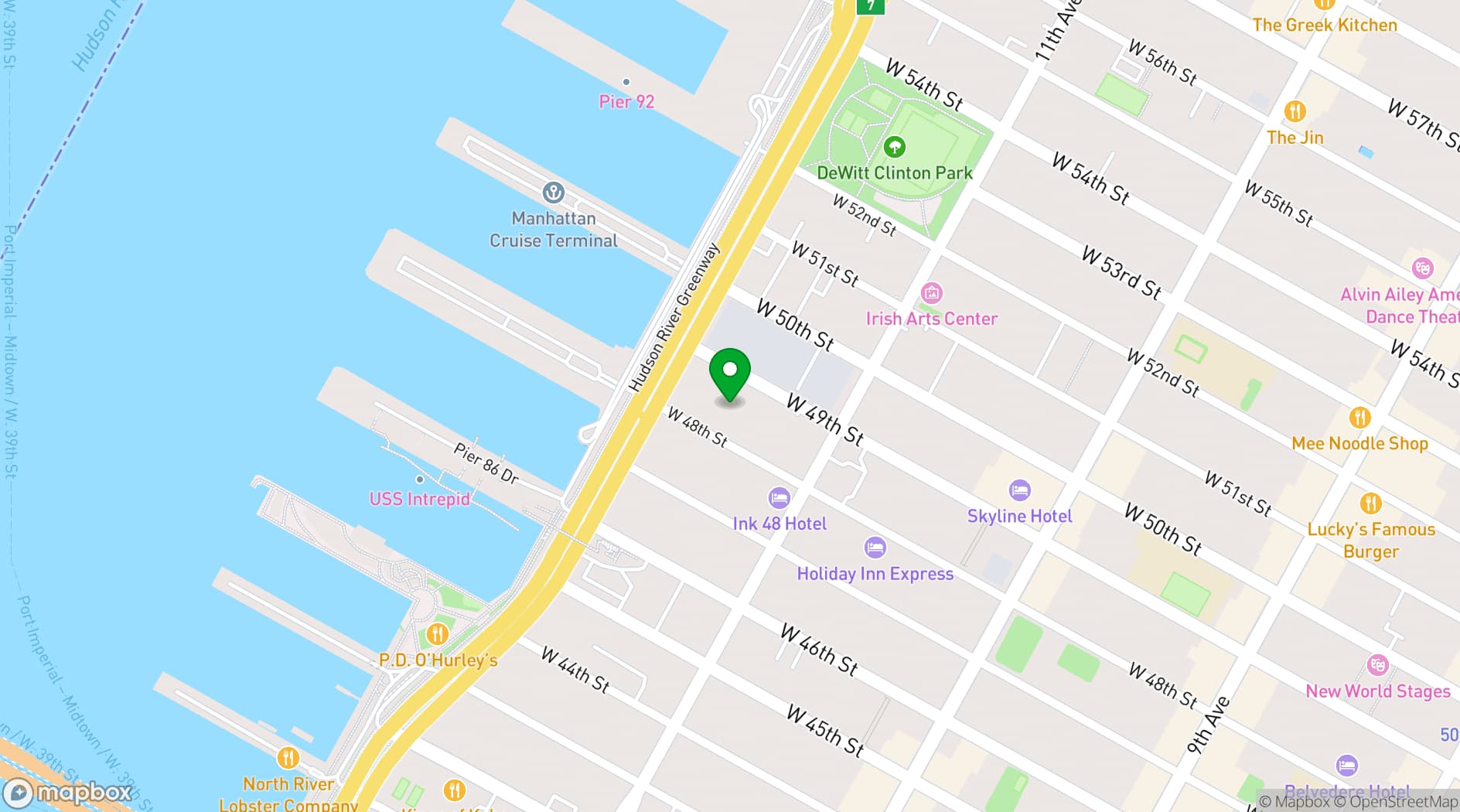 Map showing The Glasshouses