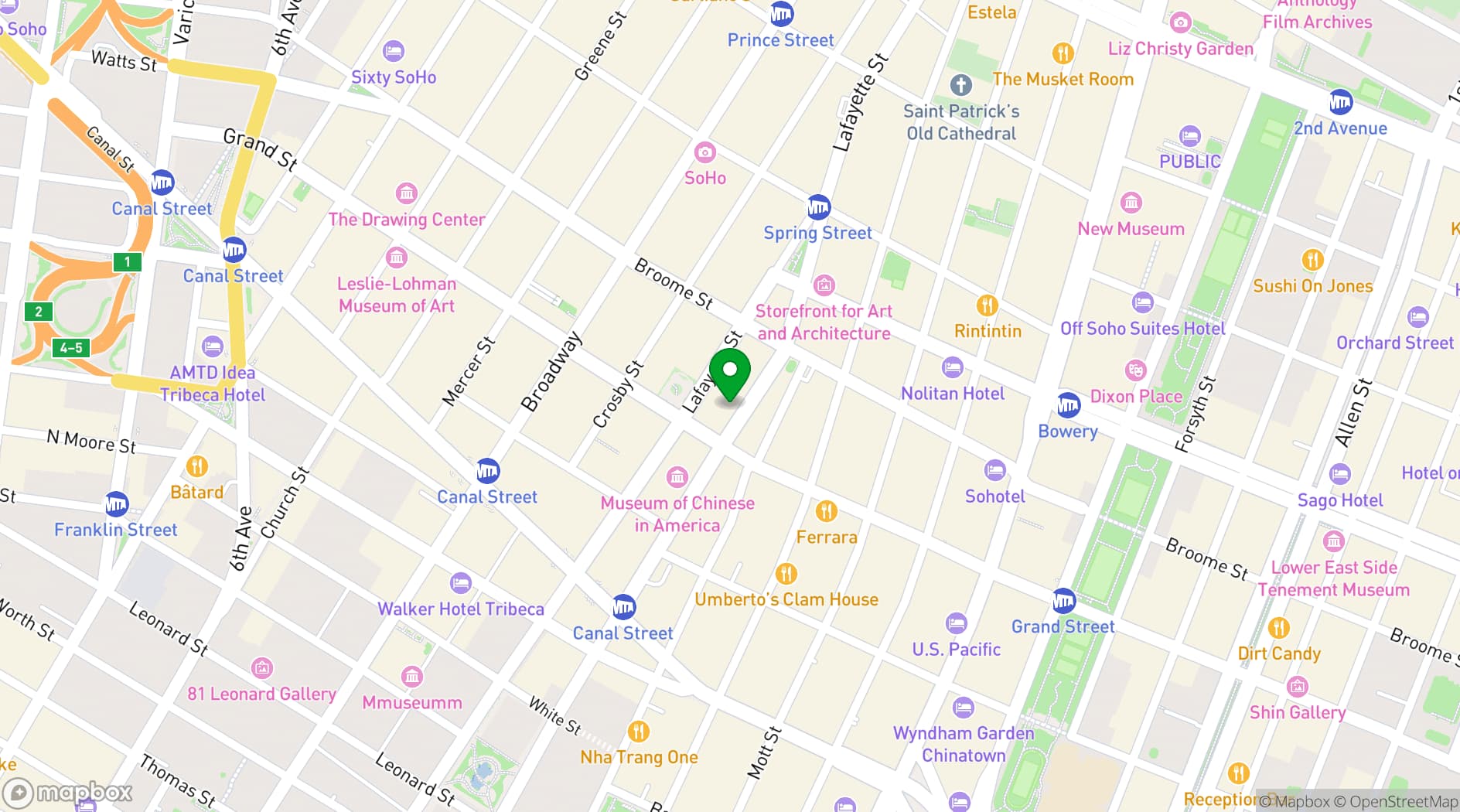 Map showing Maman Soho
