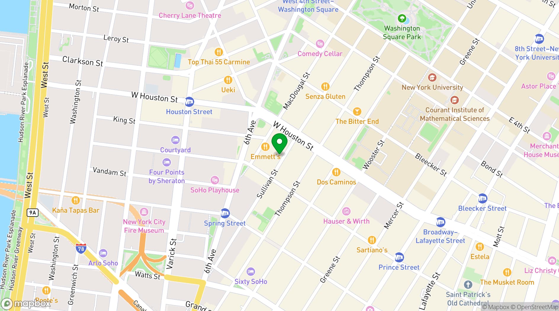 Map showing MORI NYC