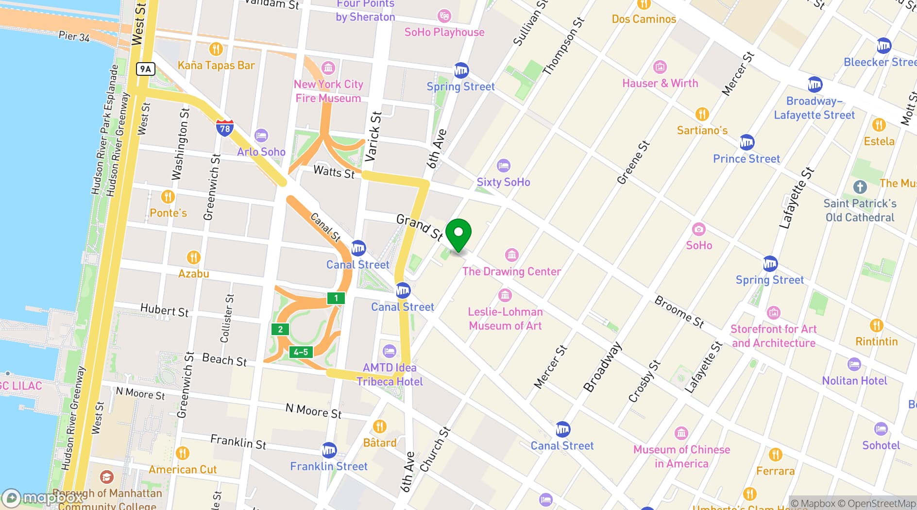 Map showing 45Grand