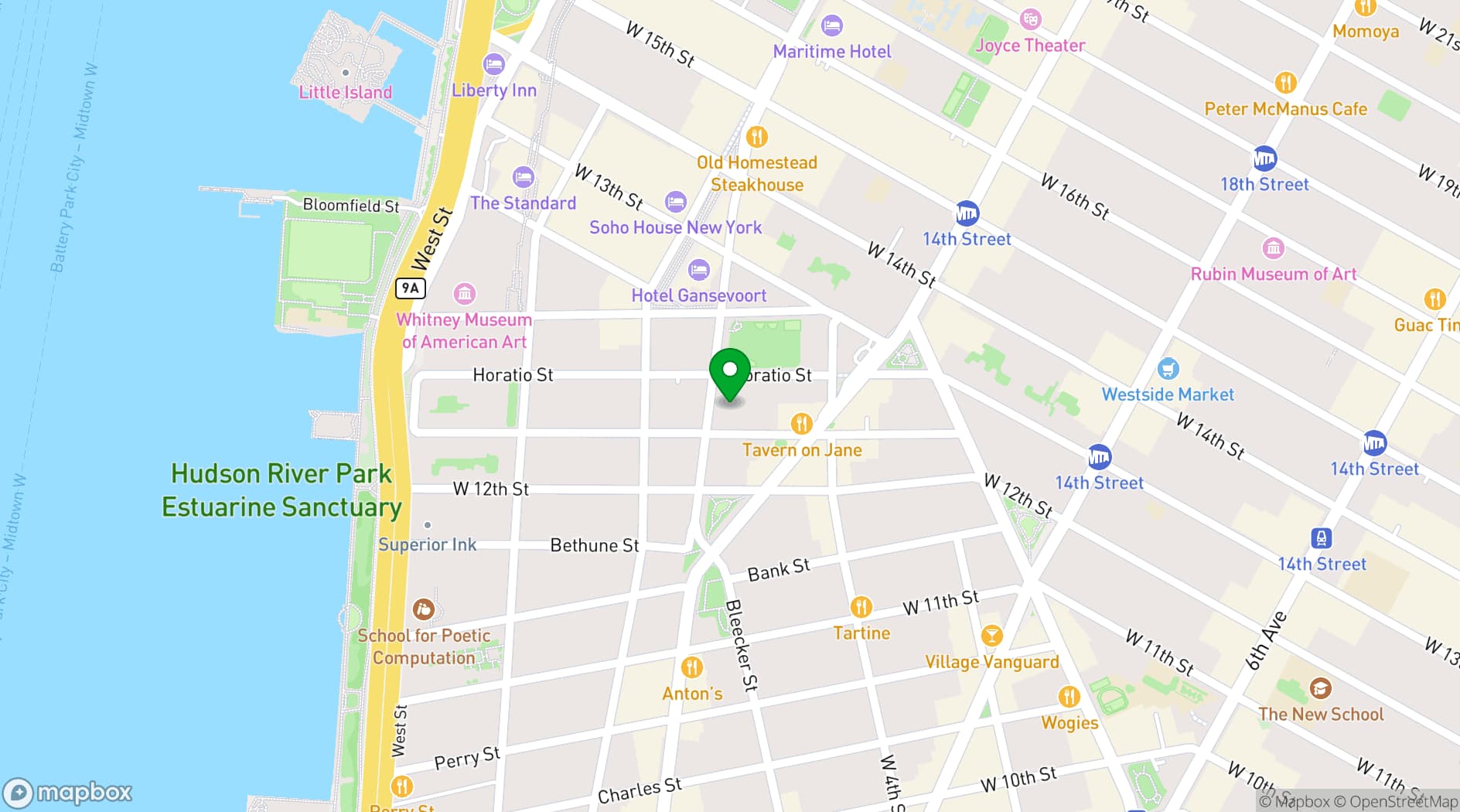 Map showing 632 on Hudson