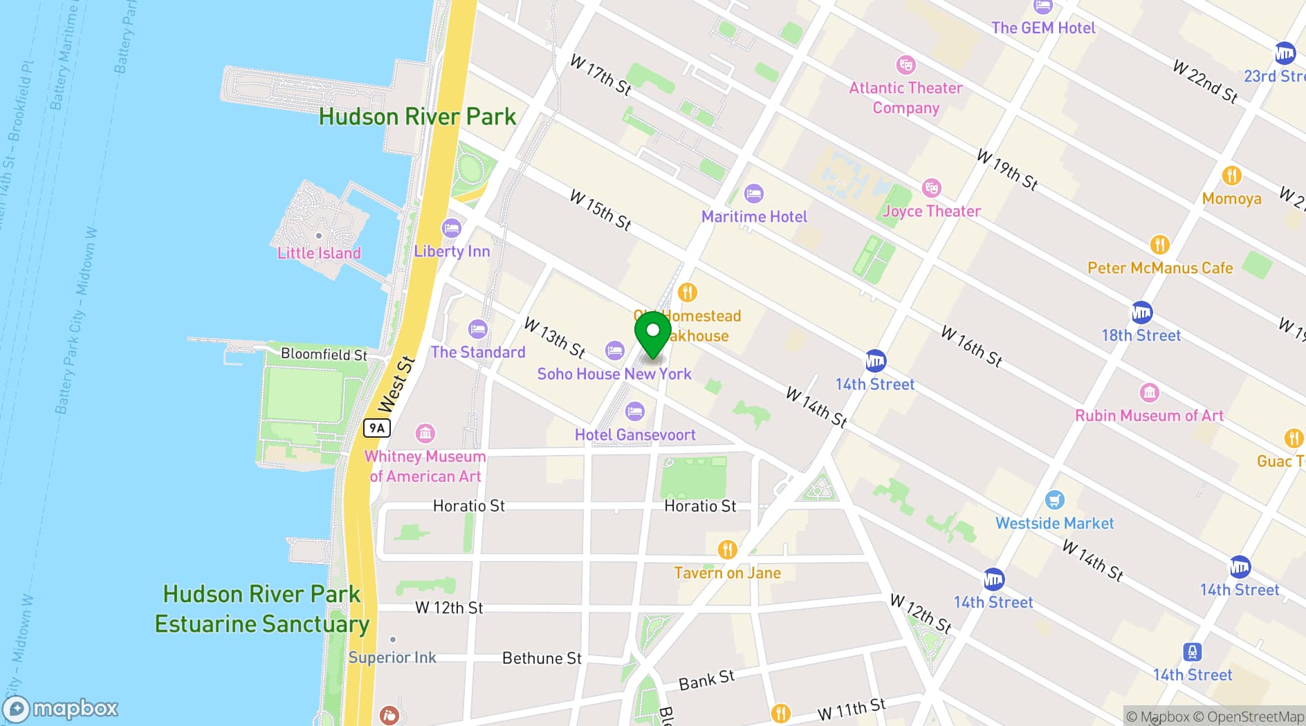 Map showing Triangle Loft