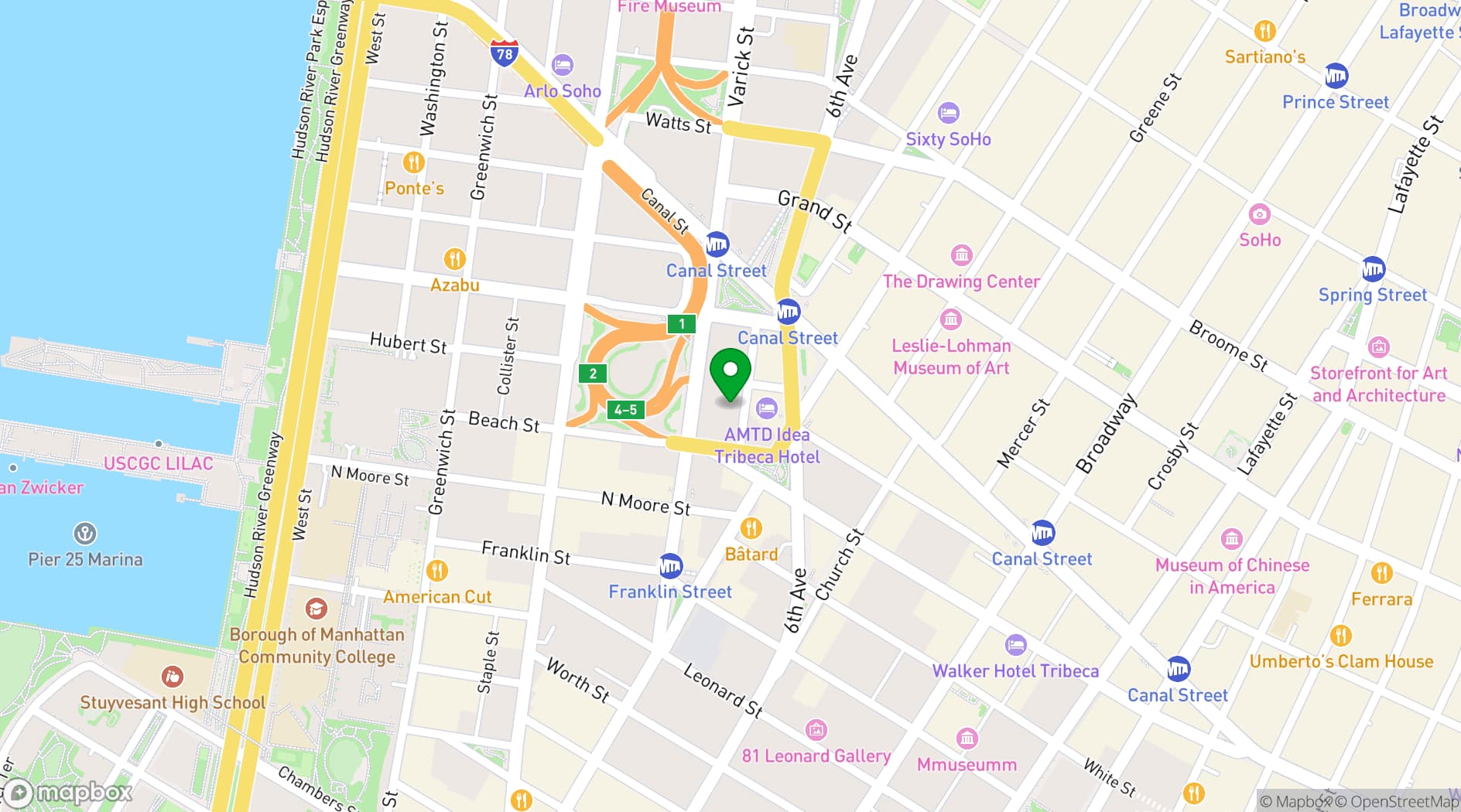Map showing Spring Place (New York)