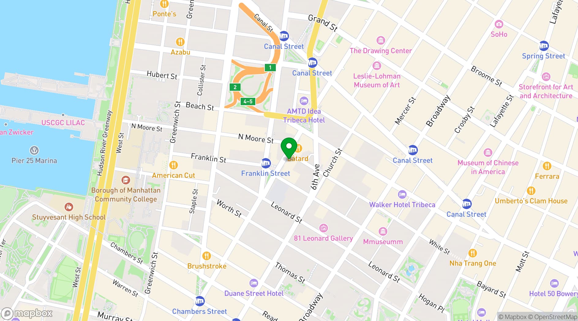 Map showing Terra