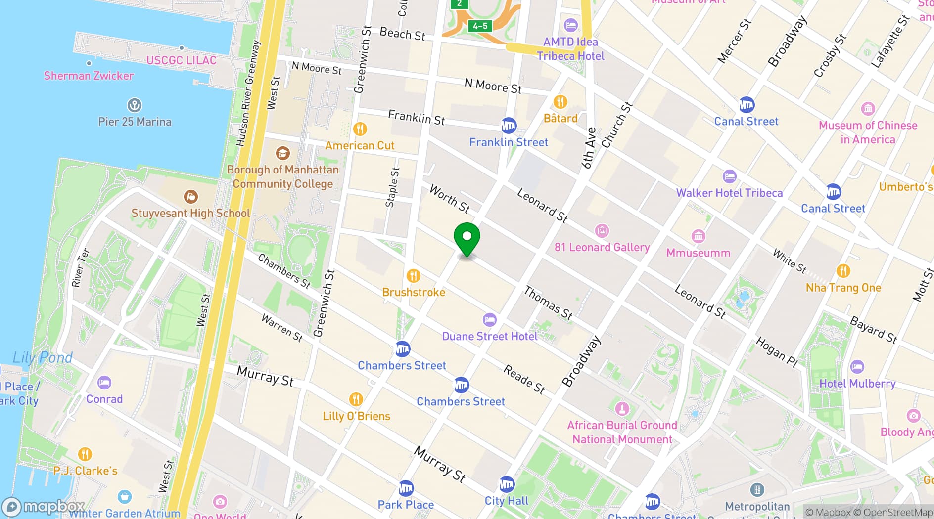 Map showing The Odeon