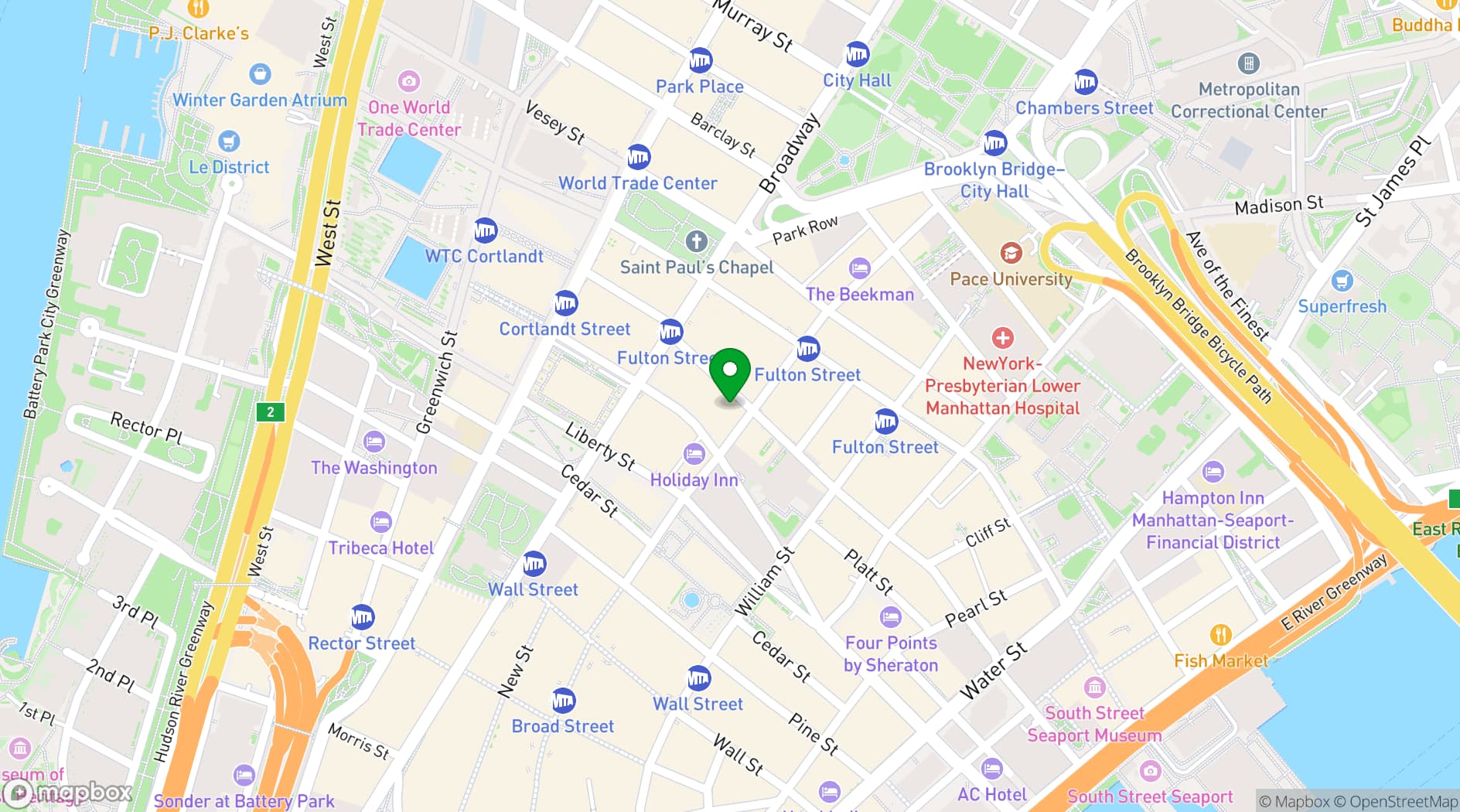 Map showing Hide Rooftop