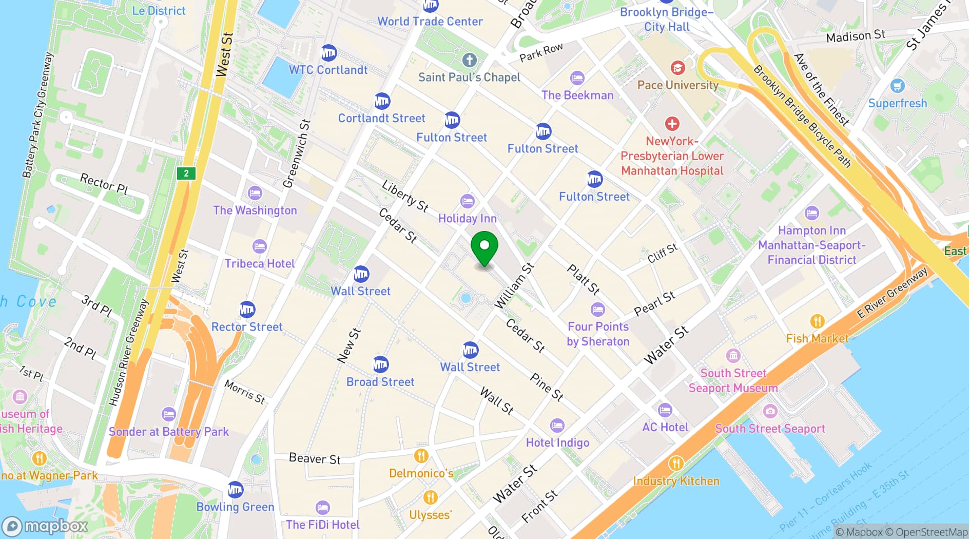 Map showing Manhatta