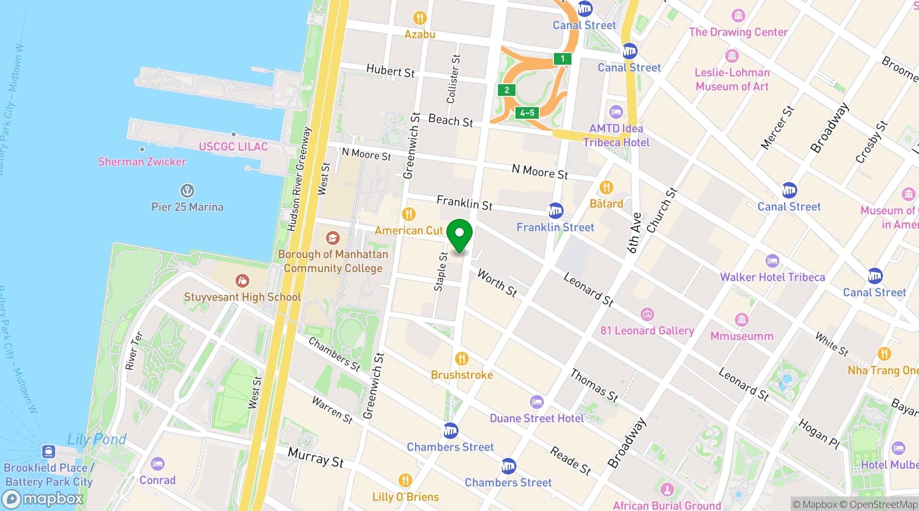 Map showing Zutto Japanese American Pub