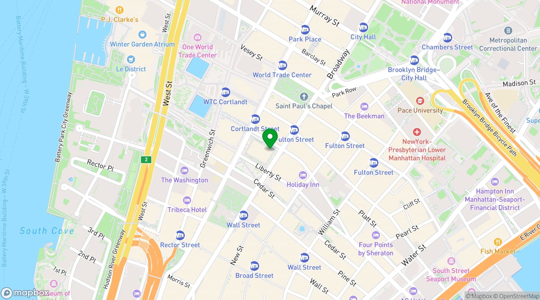 Map showing Convene