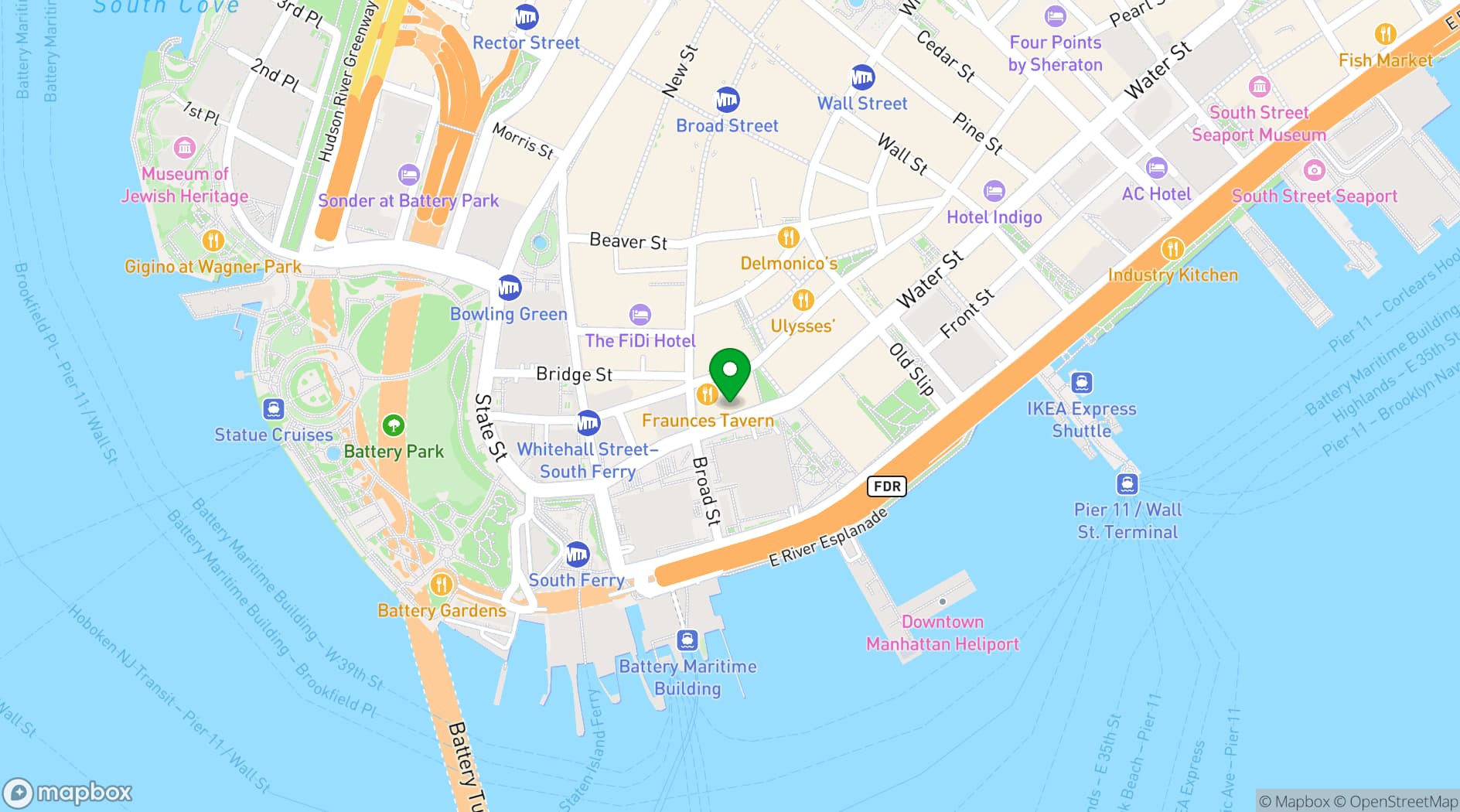 Map showing The Dead Rabbit