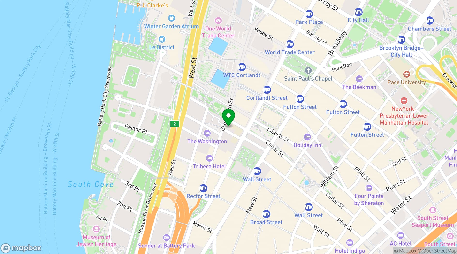 Map showing The Cloud One Hotels