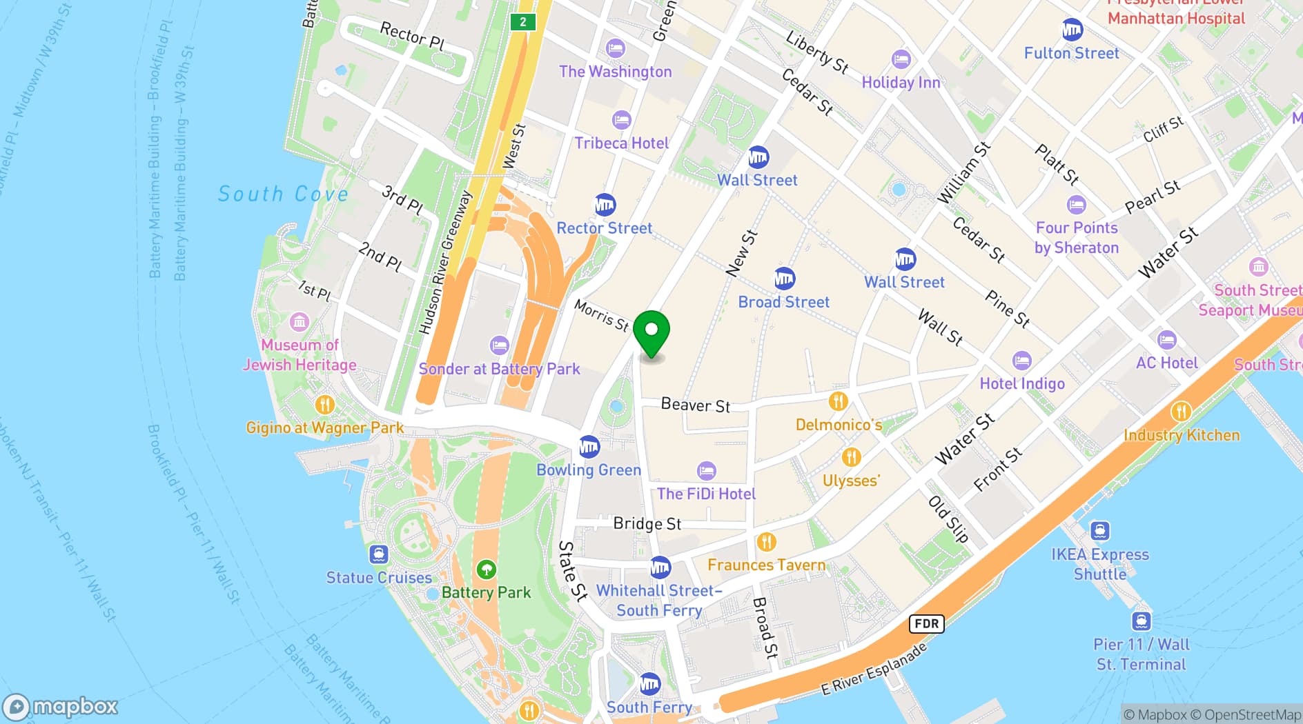 Map showing Opus Meeting Rooms