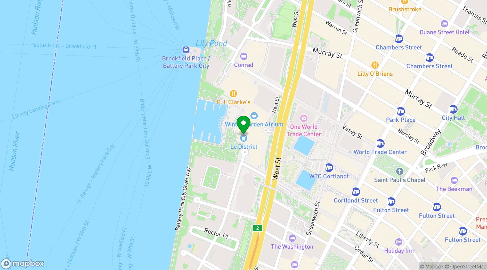 Map showing SaksWorks Vesey