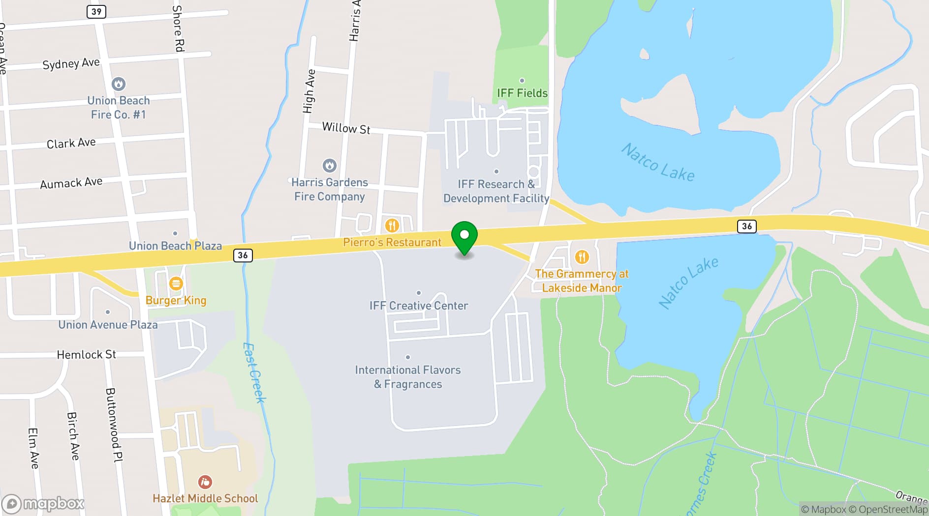 Map showing The Gramercy at Lakeside Manor