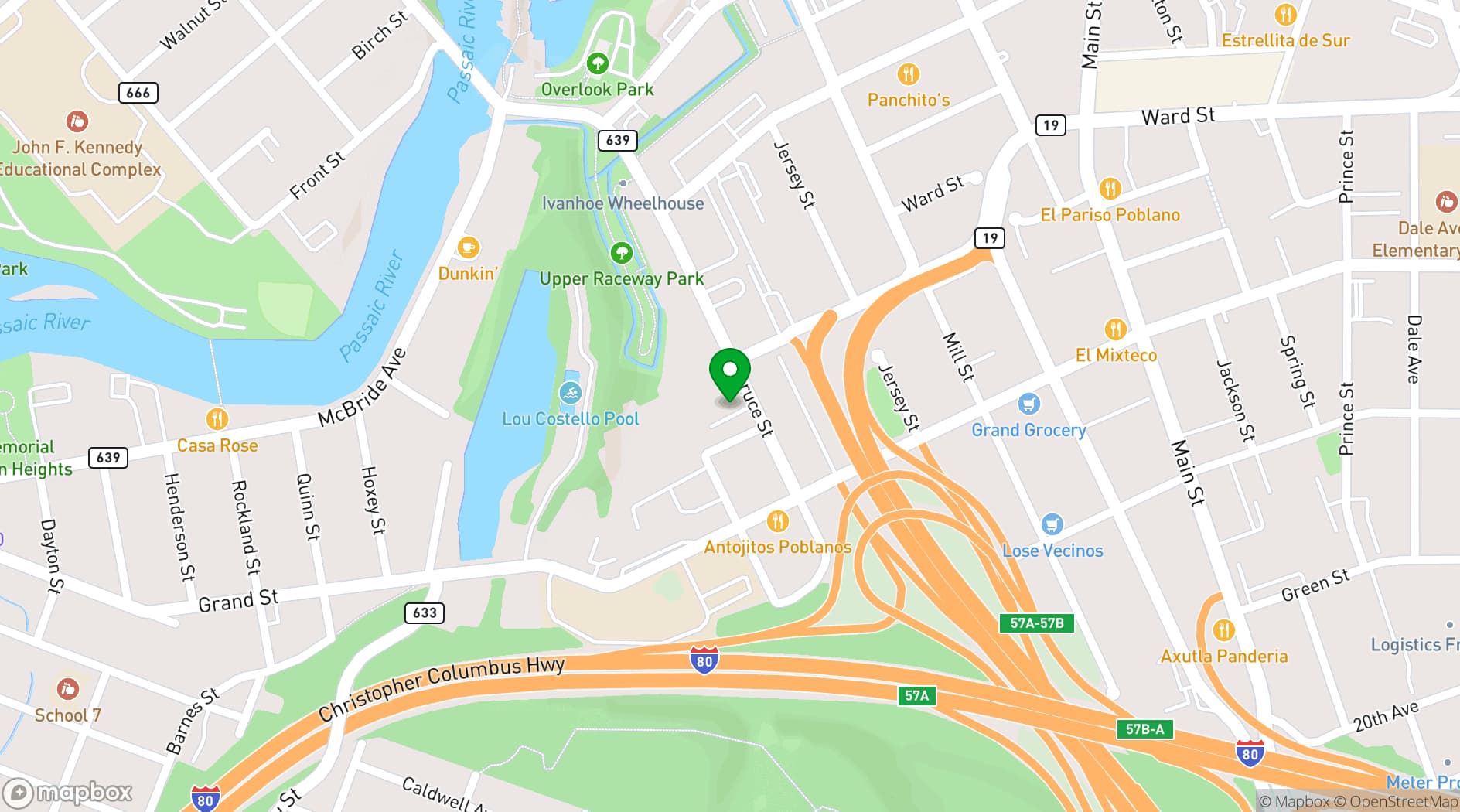 Map showing TheArtFactory Studios