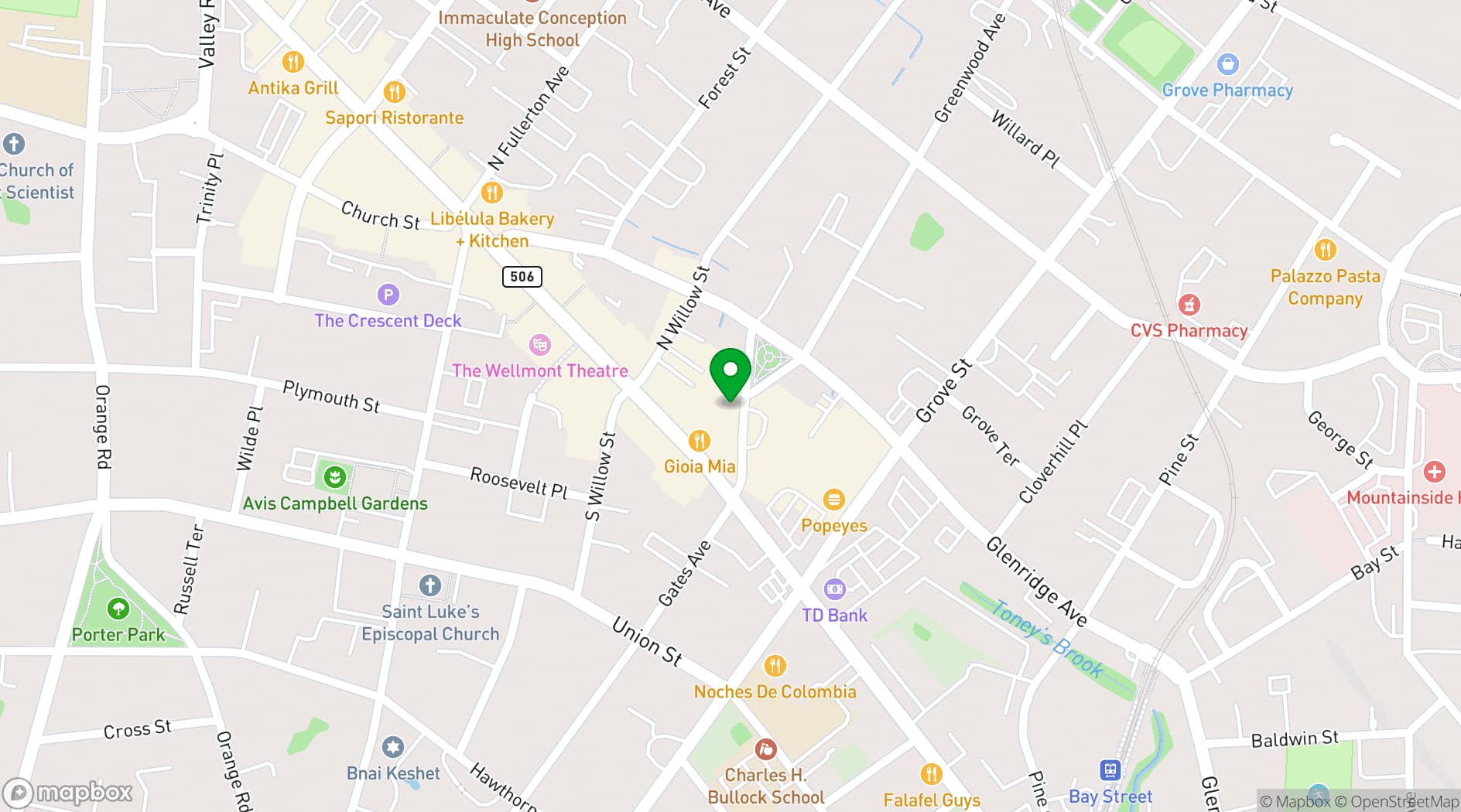 Map showing Lackawanna Offices
