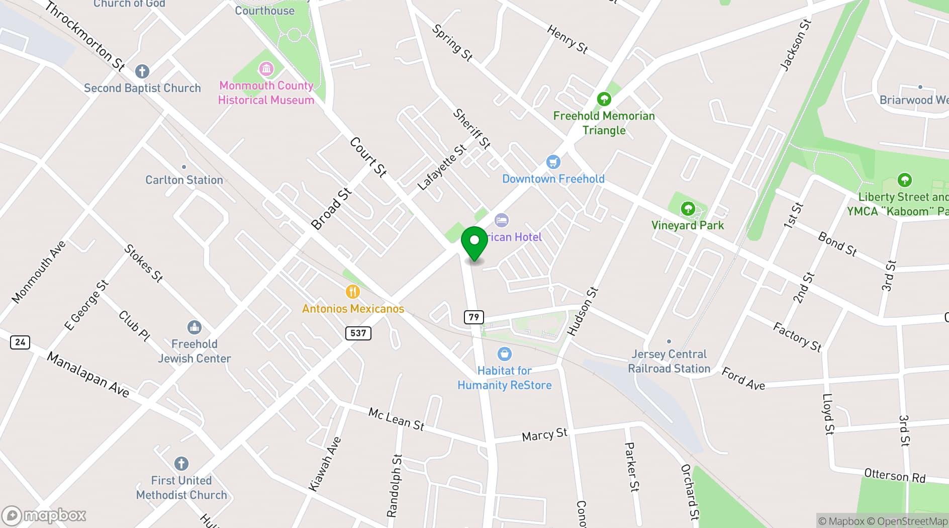 Map showing Solo Trattoria