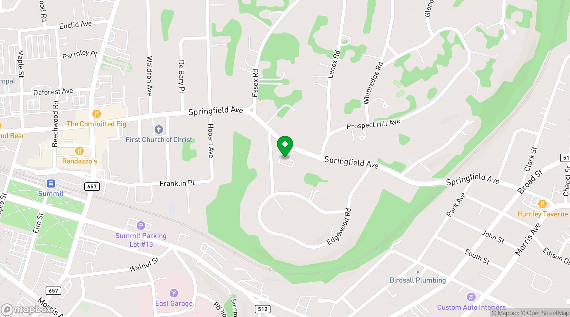 Map showing Twin Maples