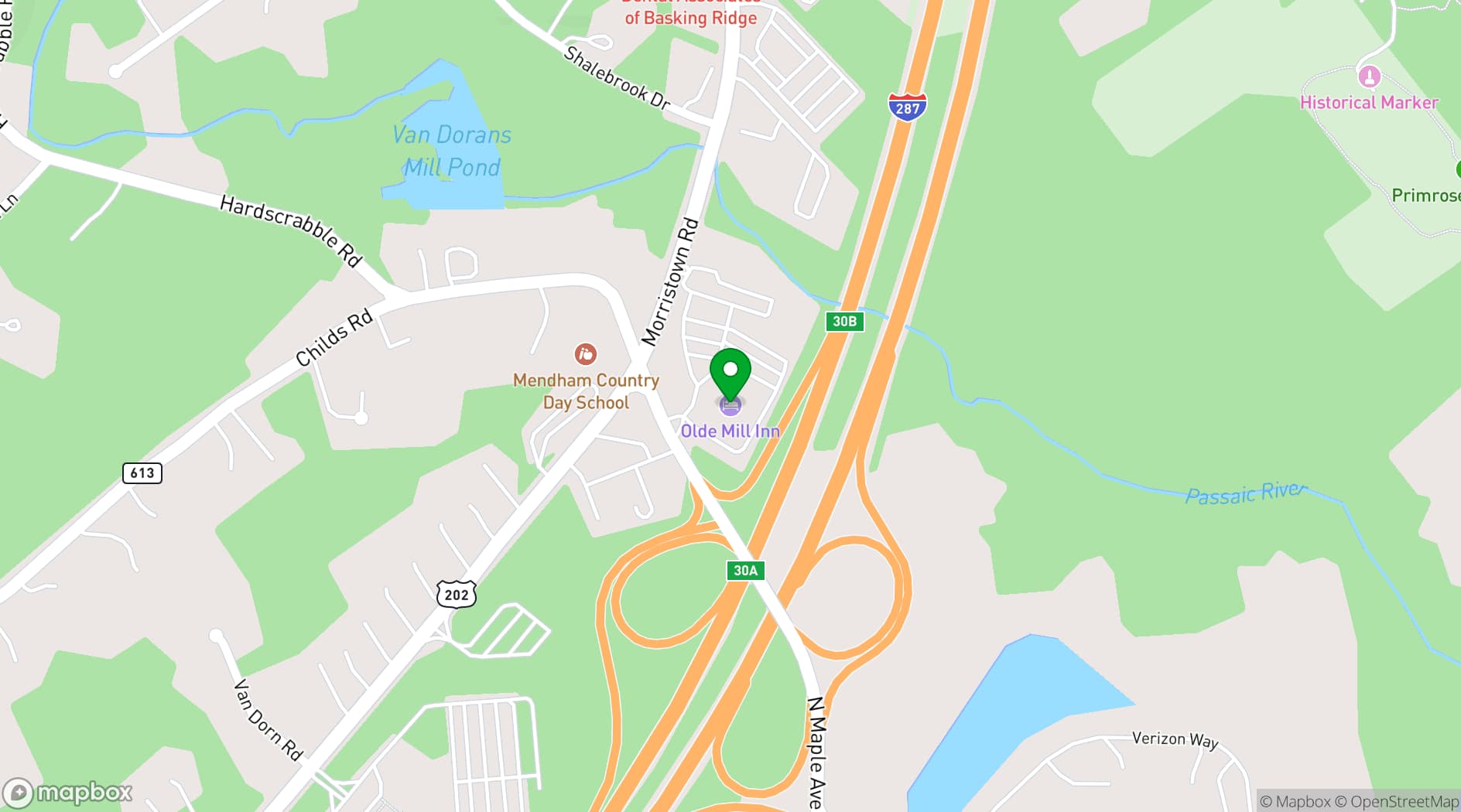 Map showing  The Olde Mill Inn