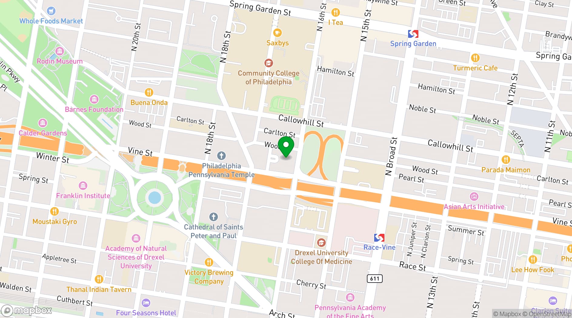 Map showing The Alexander