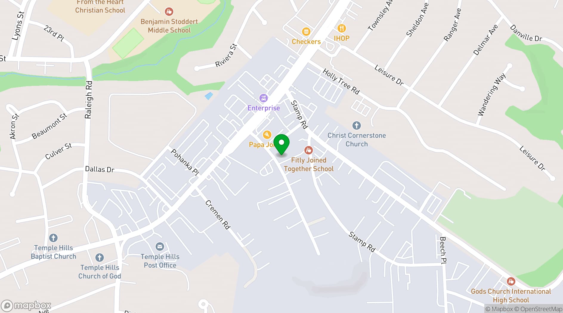 Map showing StudioPlace A&R Complex
