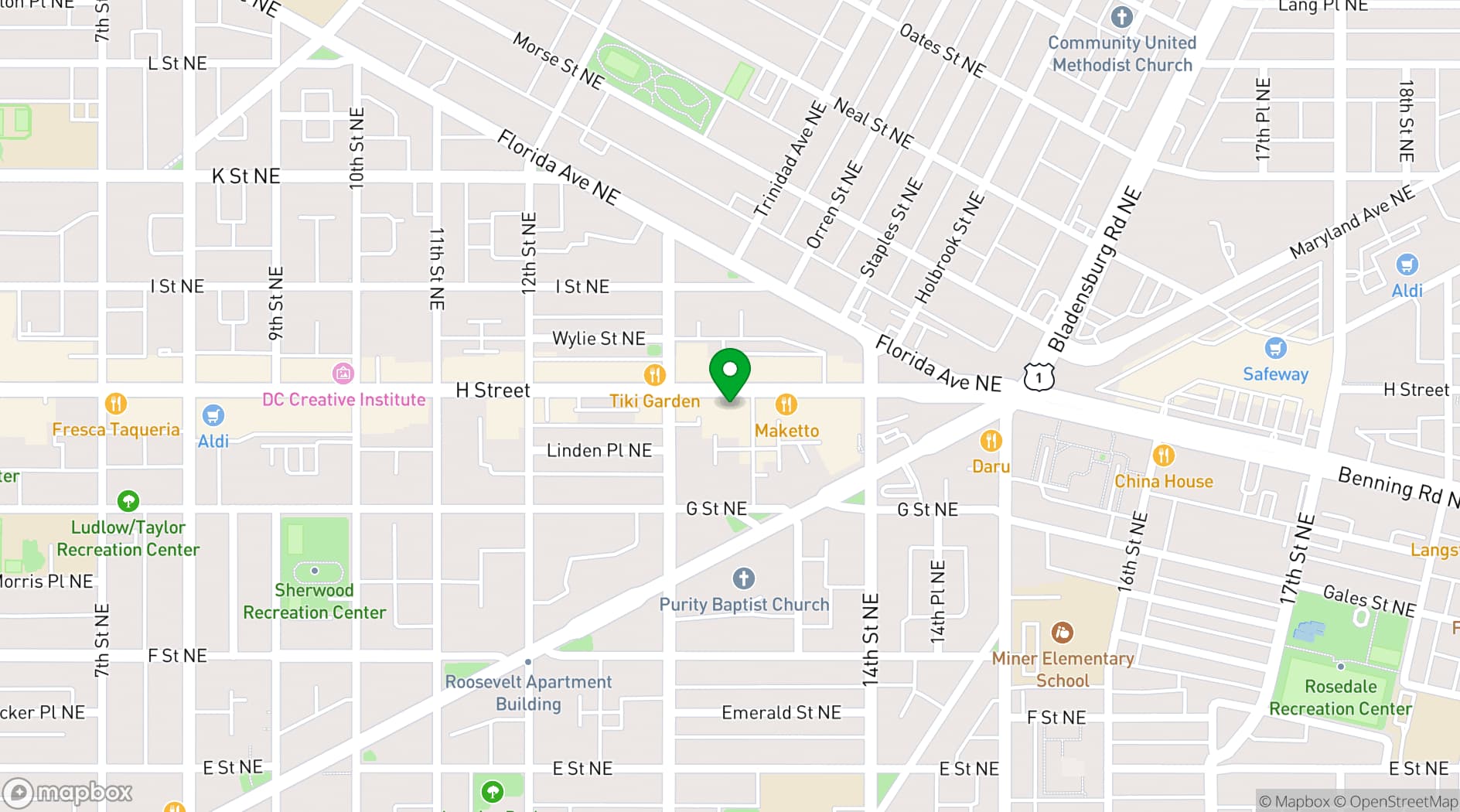 Map showing Atlas Performing Arts Center