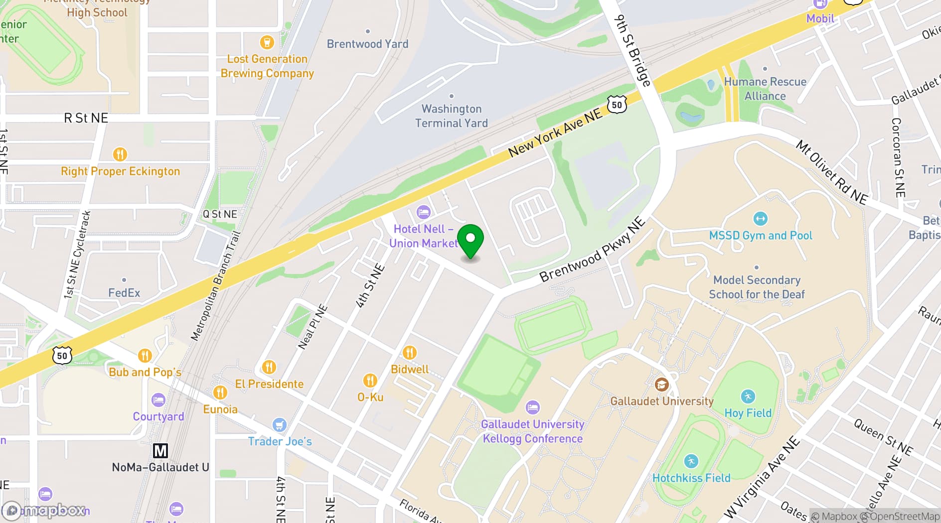 Map showing Songbyrd Music House