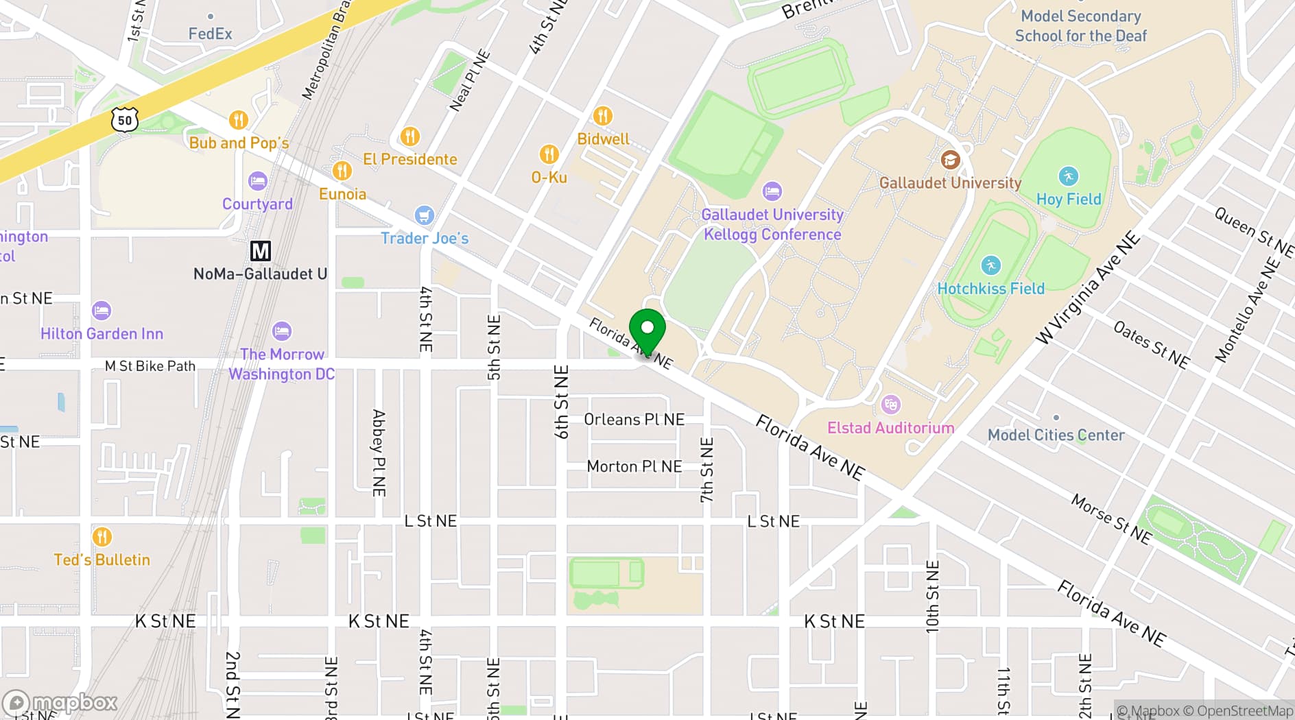 Map showing The Morrow Hotel