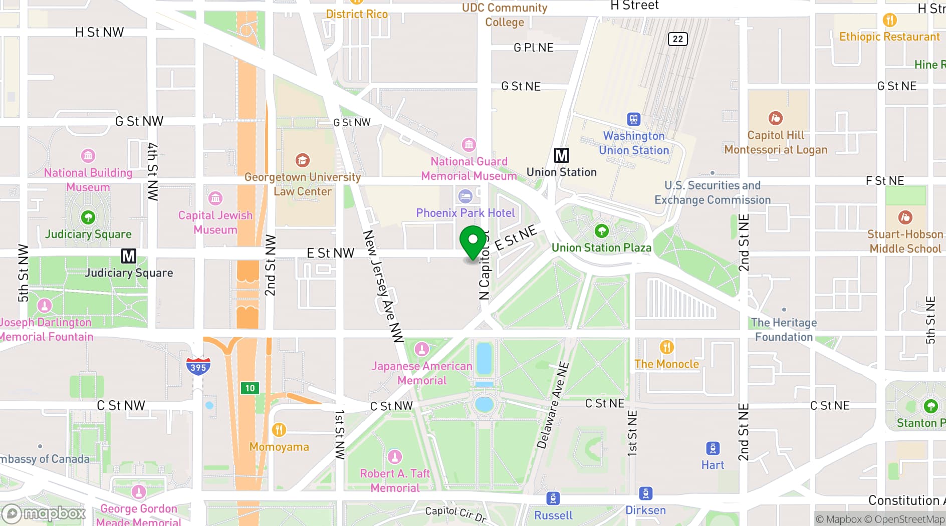 Map showing Capitol View at 400