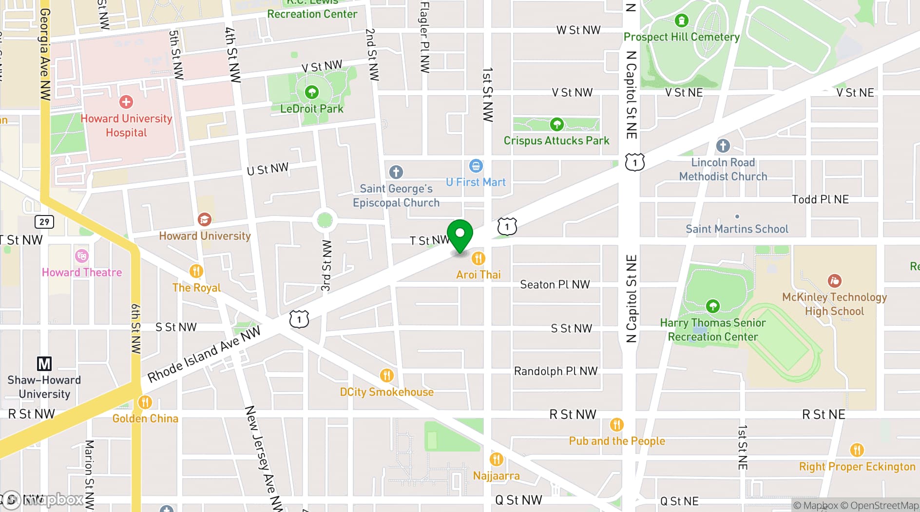 Map showing Boundary Stone