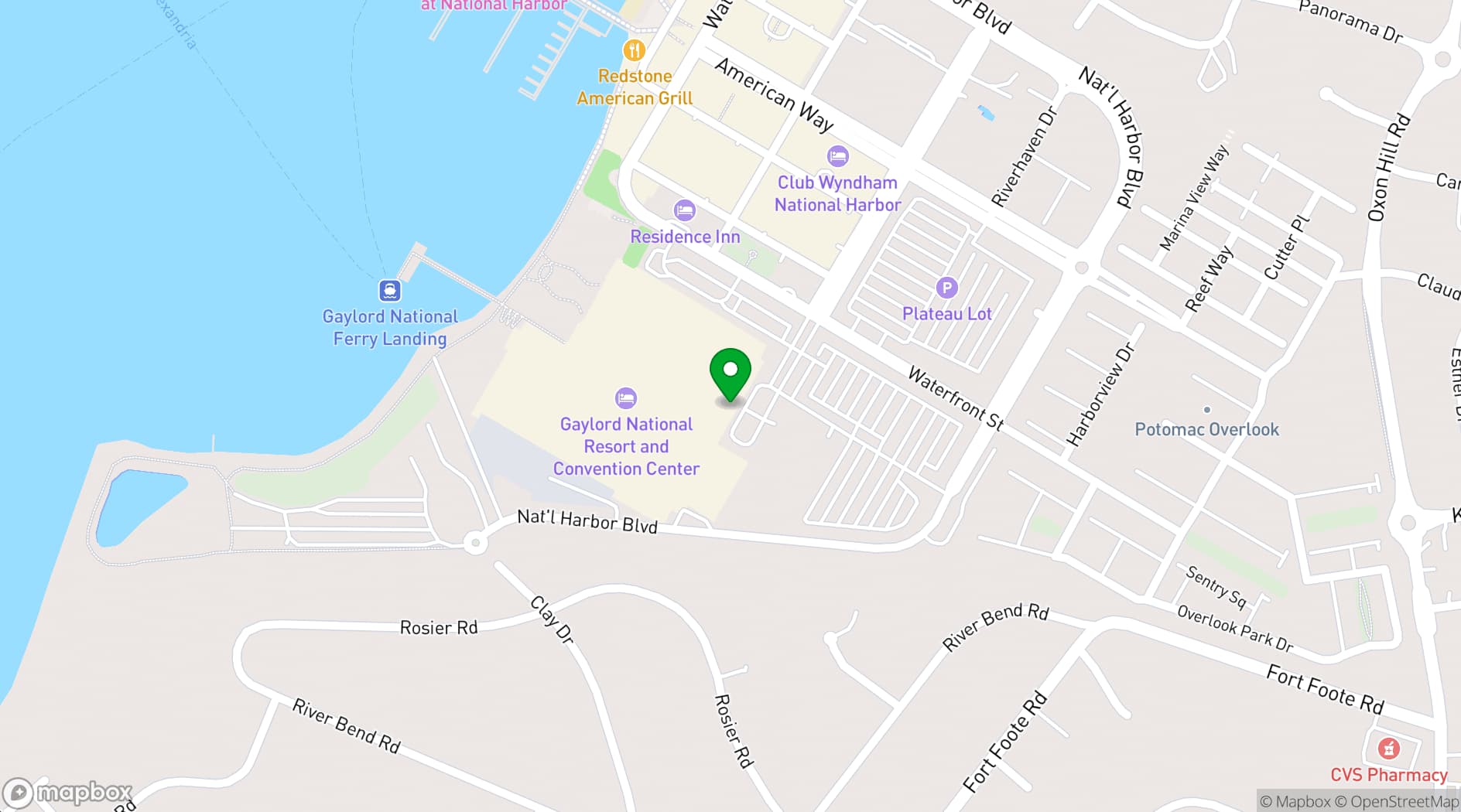 Map showing Gaylord National Resort & Convention Center