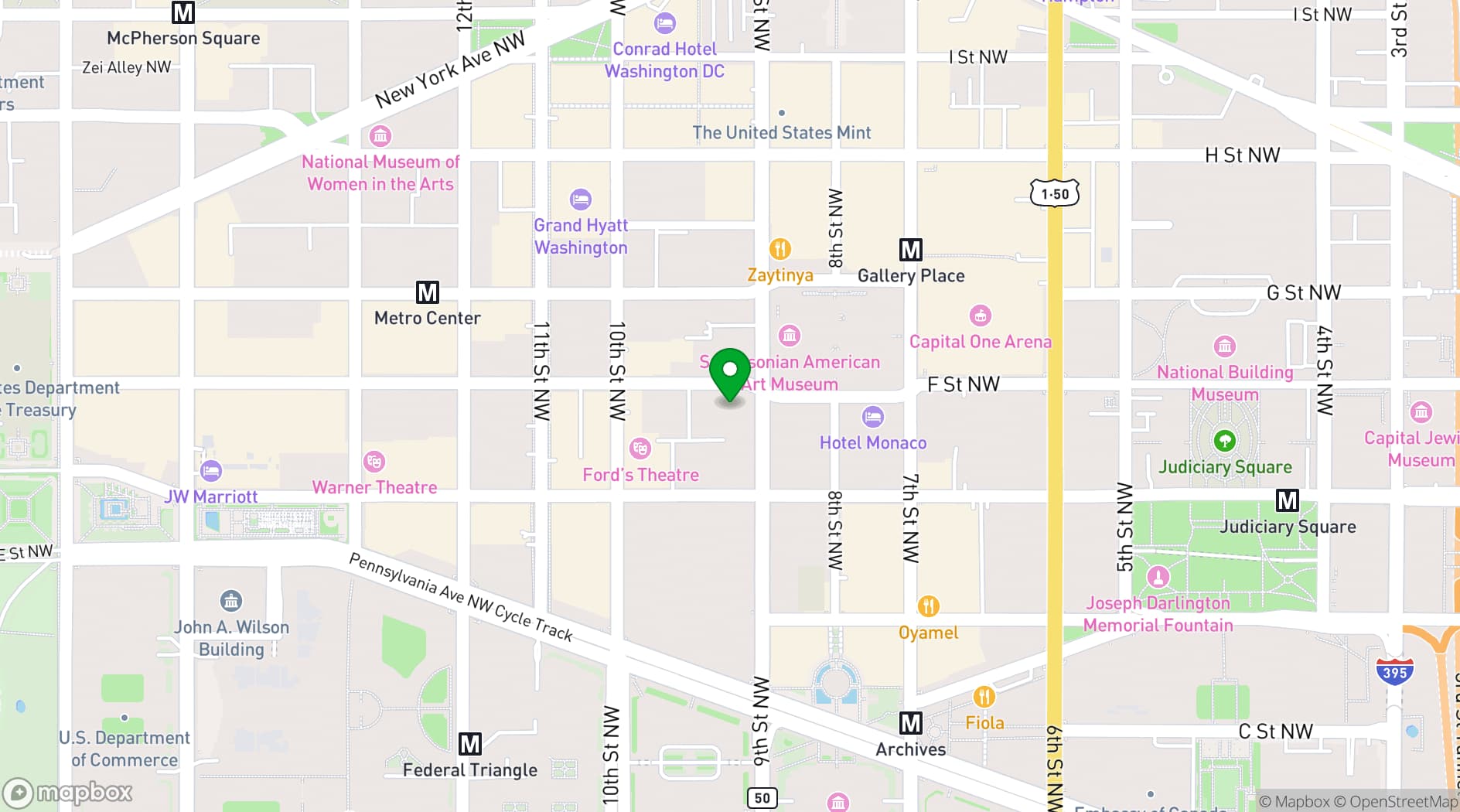 Map showing Riggs Washington DC